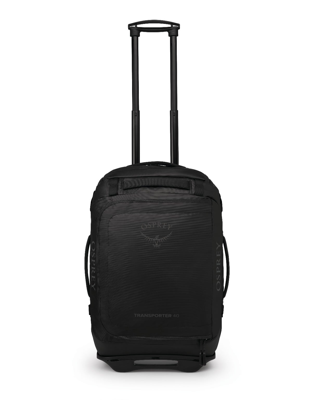 Osprey Transporter Wheeled Duffel 40L in Raven Black Black — angle view 2