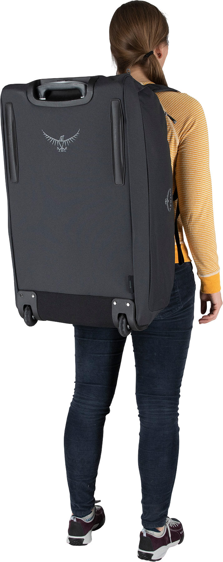 Osprey Daylite Wheeled Duffel 85L in Black — lifestyle 2
