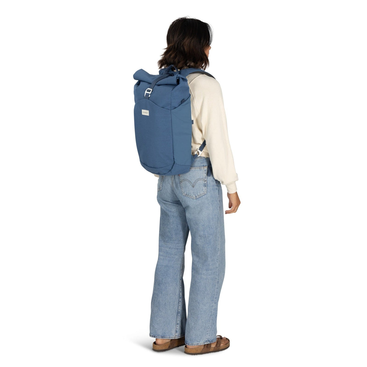 Osprey Arcane Roll Top Backpack 24L in Nirvana Blue Heather — lifestyle 5