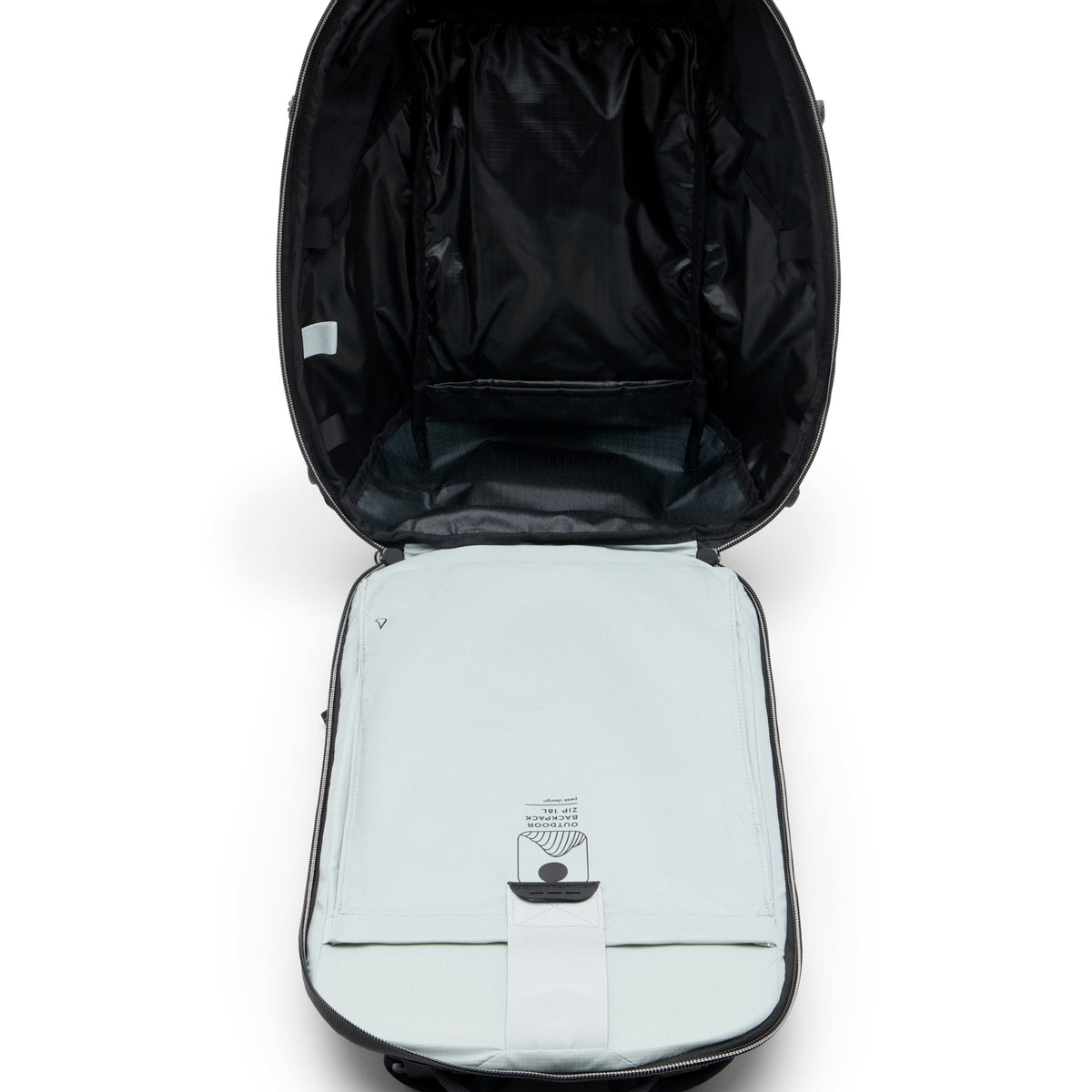 Peak Design Outdoor Backpack Zip 18L in Black — interior view # color_Black