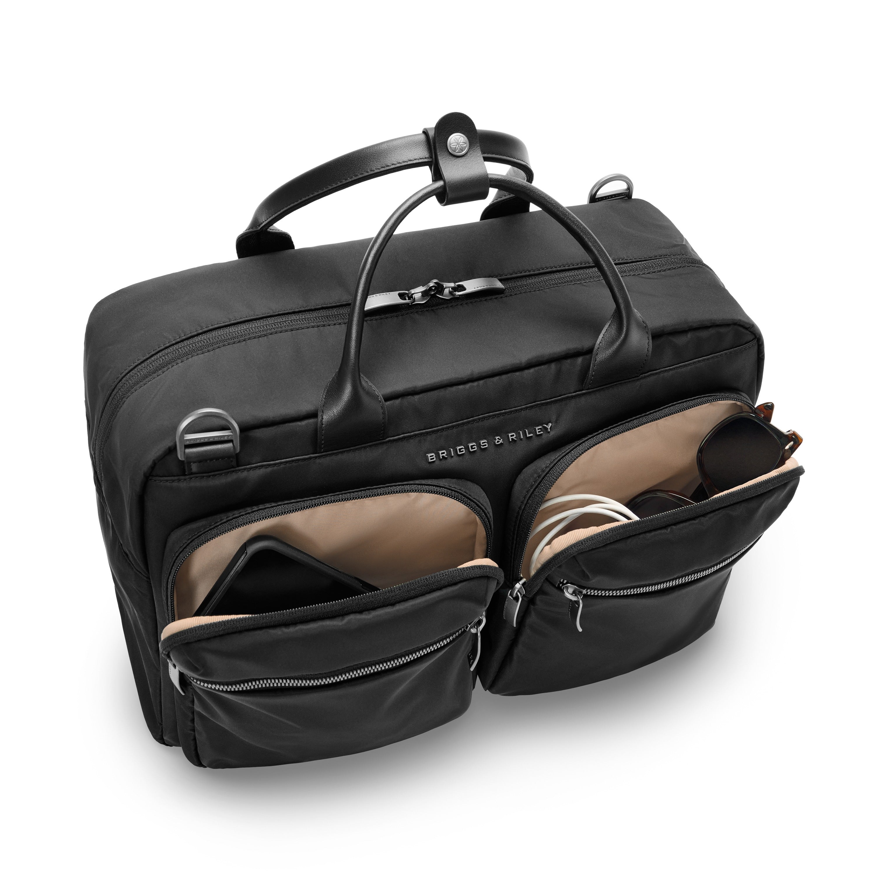 Briggs & Riley Rhapsody Multi-Pocket Cabin Bag in Black — detail view # color_Black