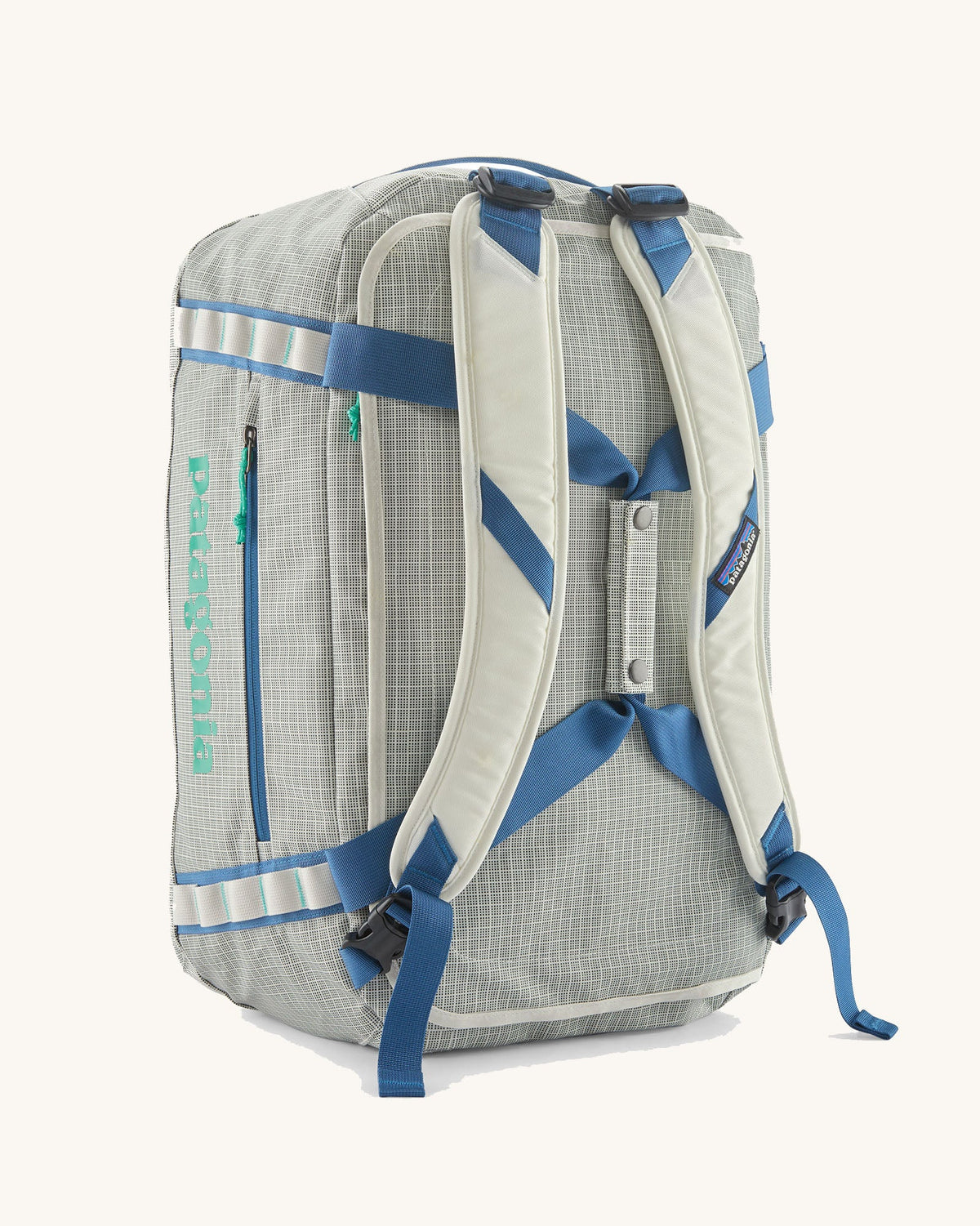 Patagonia Black Hole Duffel 40L in Birch White — back view