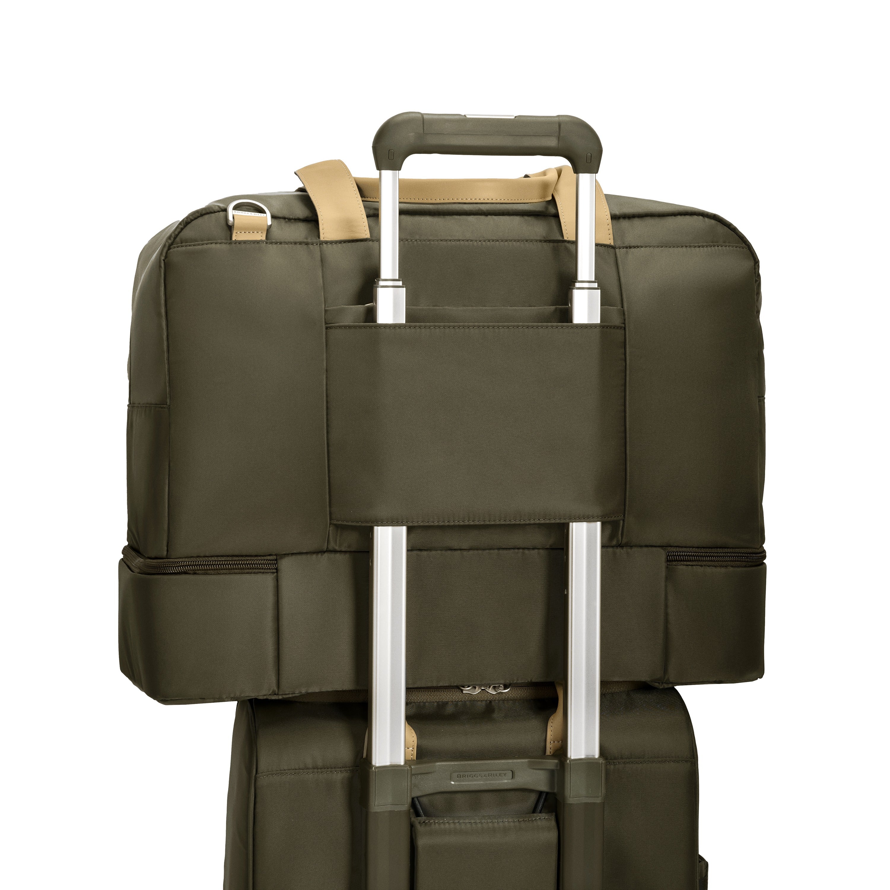 Briggs & Riley Rhapsody Weekender Tote in Olive — back view # color_Olive