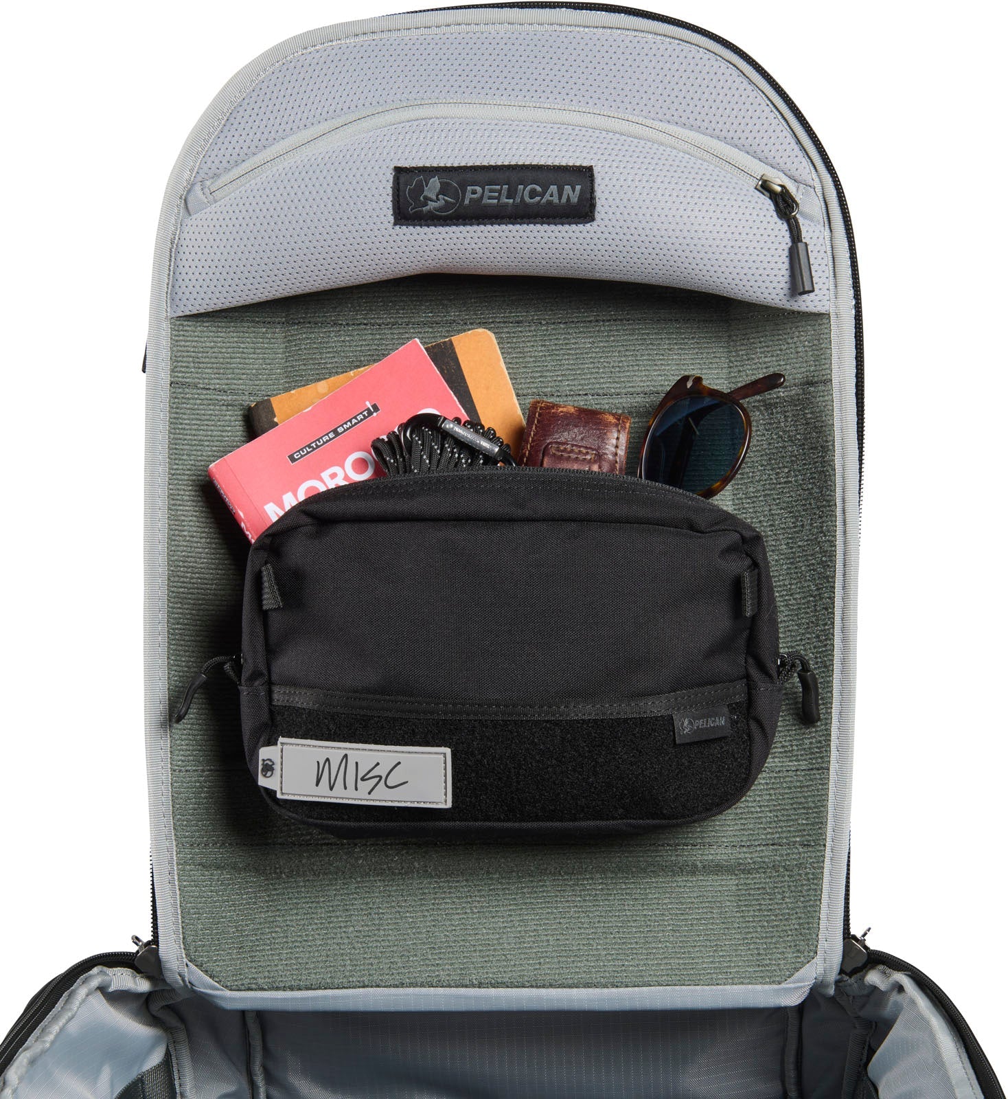 Pelican ModPak EDC Hook & Loop Pouch in Black 9 X 6 — front view