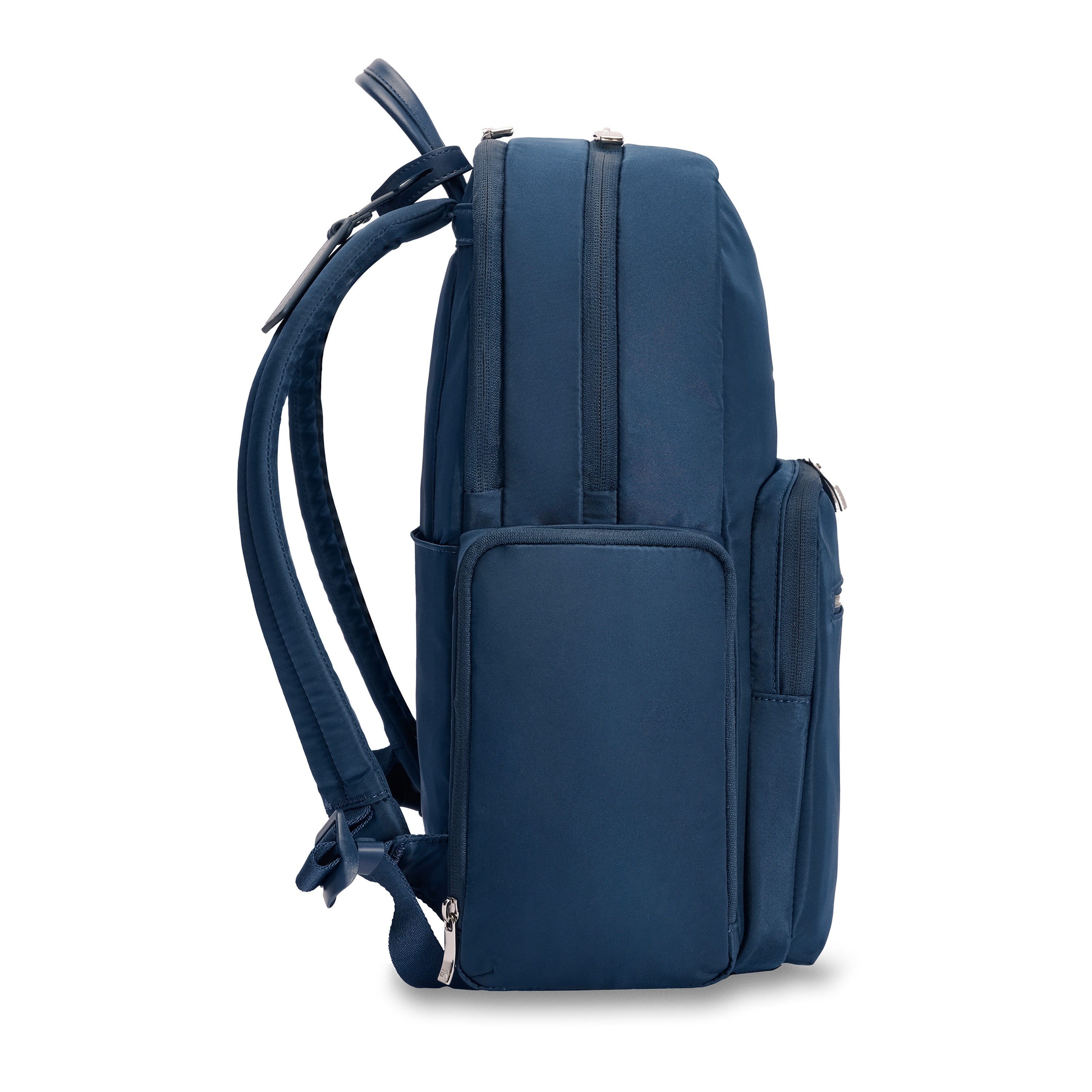 Briggs & Riley Rhapsody Medium Backpack in Navy — side view # color_Navy