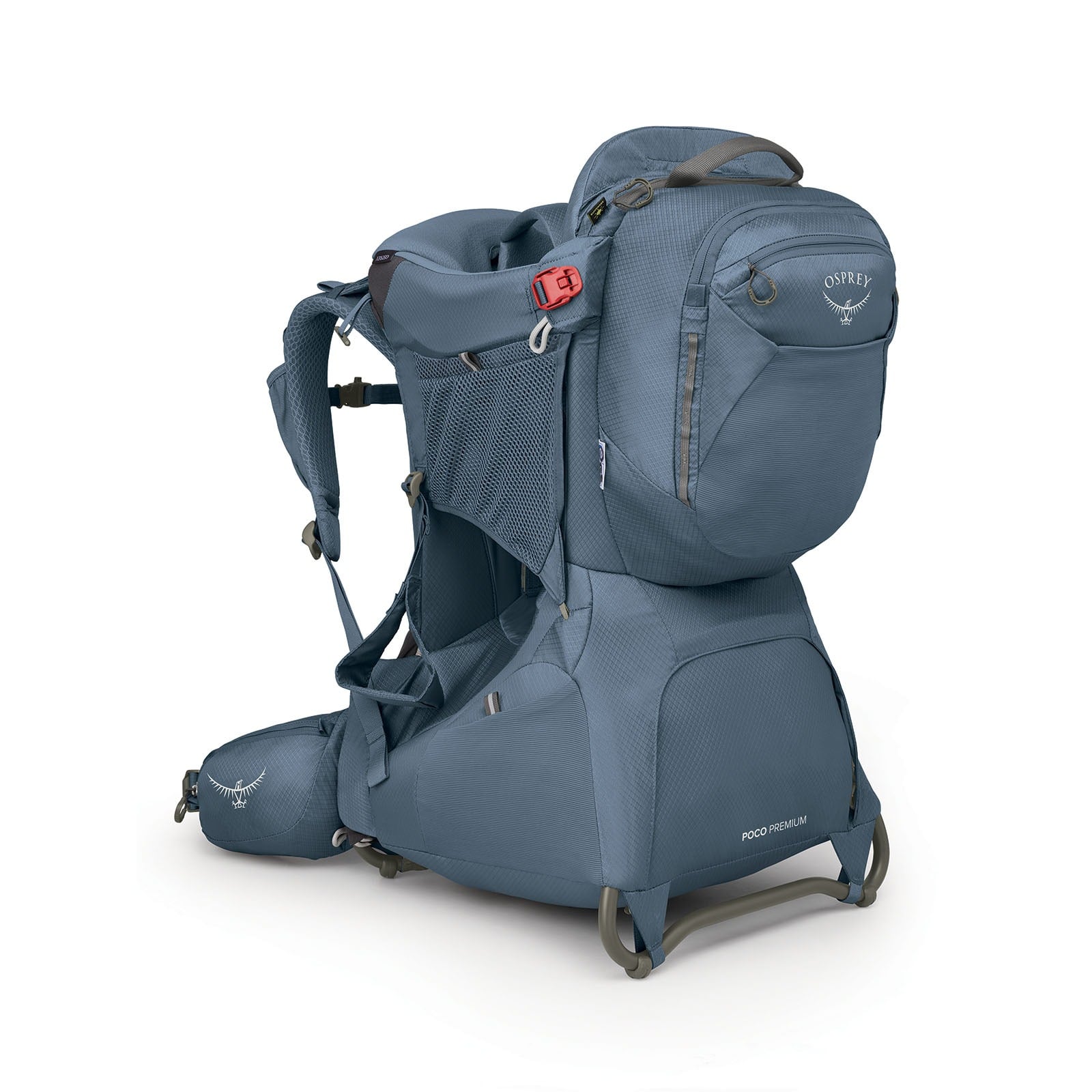 Osprey Poco Premium Child Carrier 36L in Tidal Blue — angle view 2