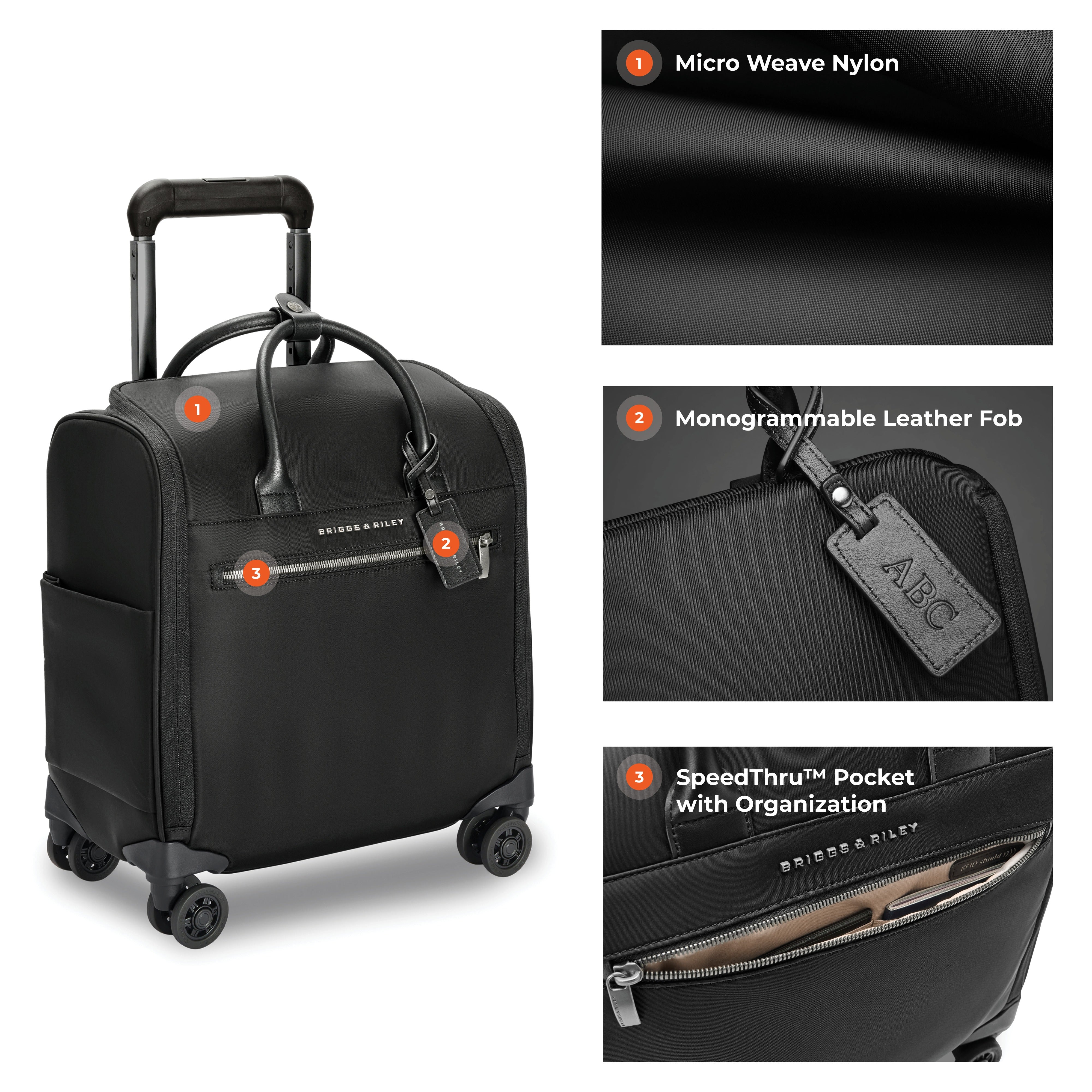 Briggs & Riley Rhapsody Wheeled Cabin Bag - Black