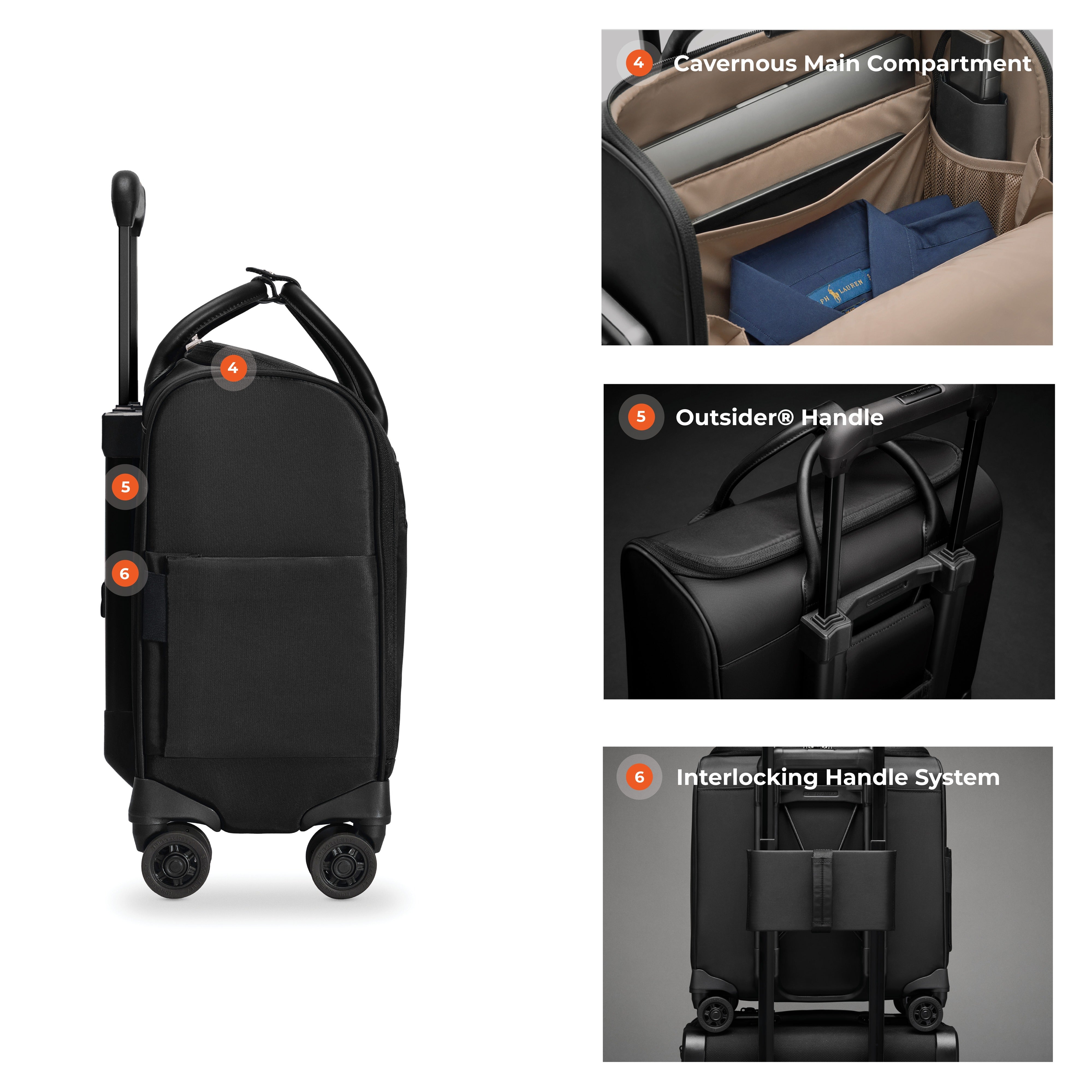 Briggs & Riley Rhapsody Wheeled Cabin Bag - Black