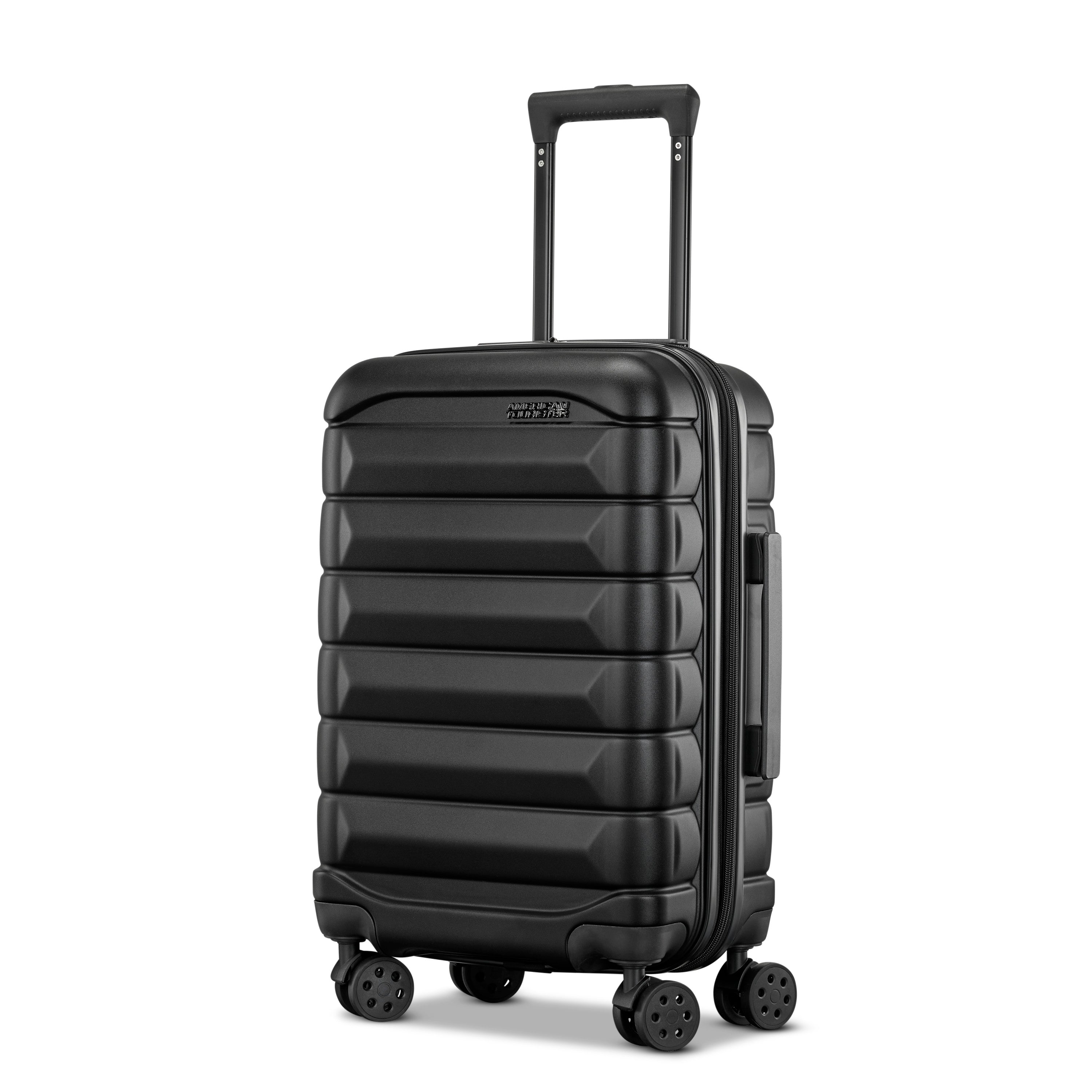 American Tourister Kontour 2-Piece Set (Carry-On/Medium) in Matte Black — angle view 2 # color_Matte Black
