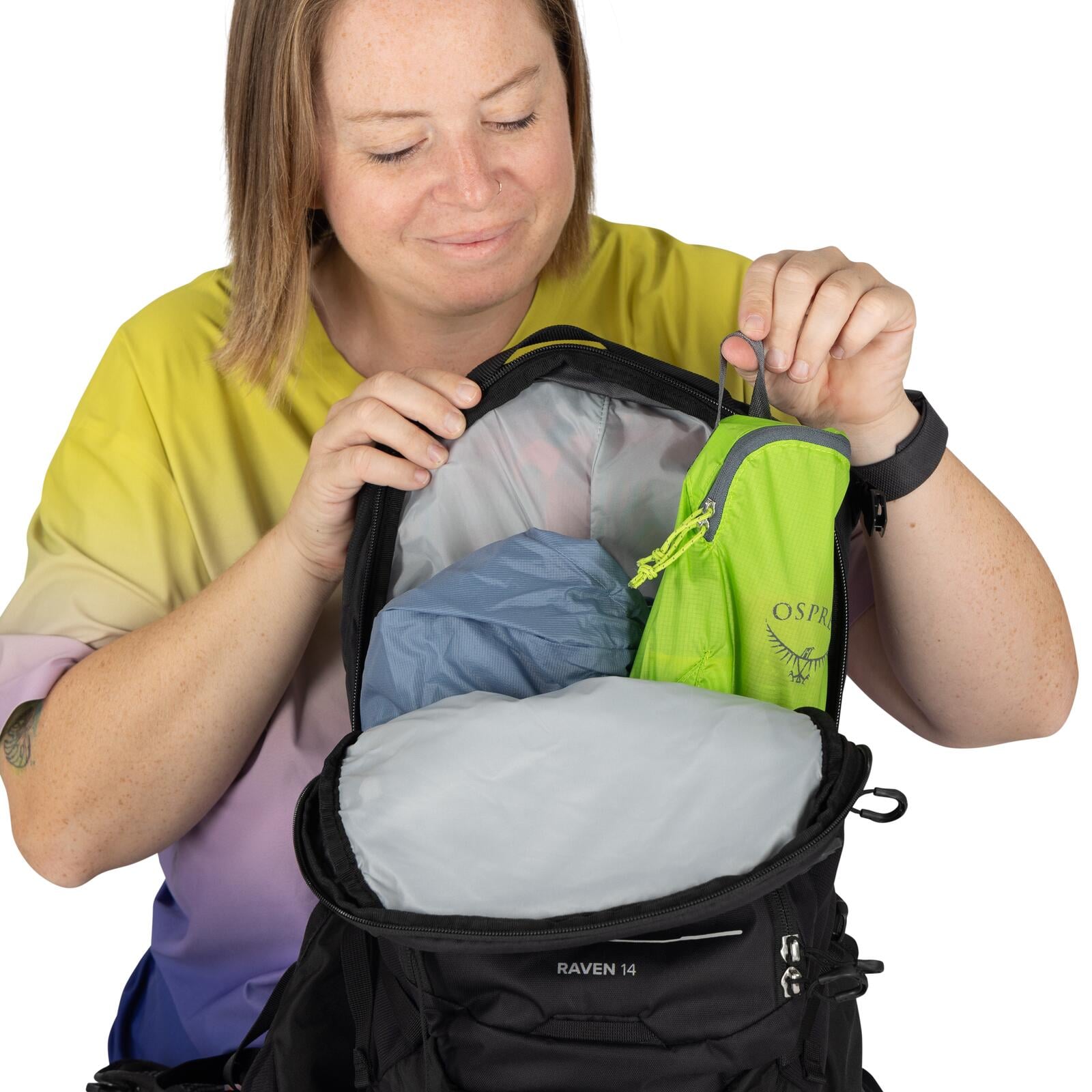 Osprey Raven 14 Extended Fit Women's Bike Hydration Pack 14L in Black — detail view 10