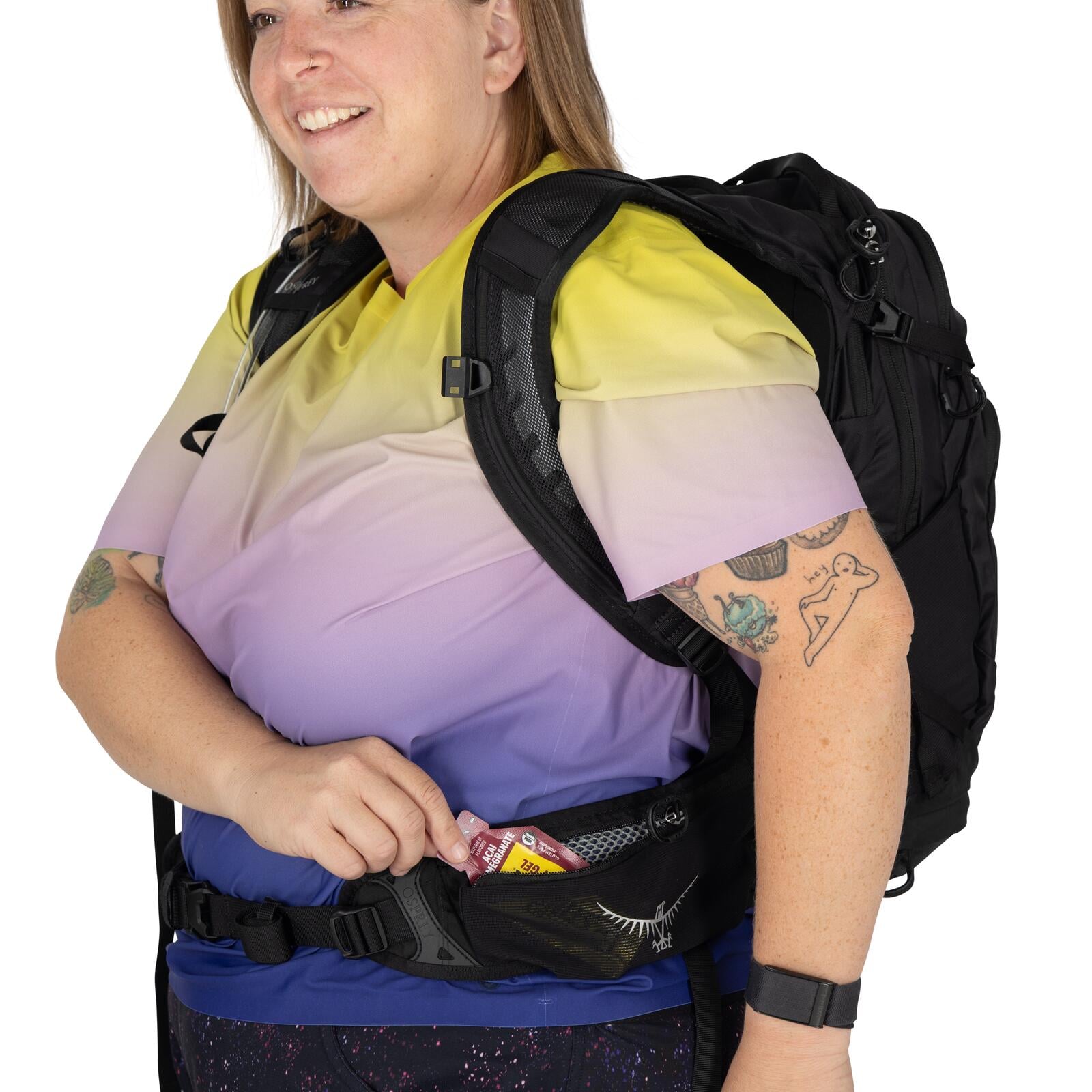 Osprey Raven 14 Extended Fit Women's Bike Hydration Pack 14L in Black — detail view 12