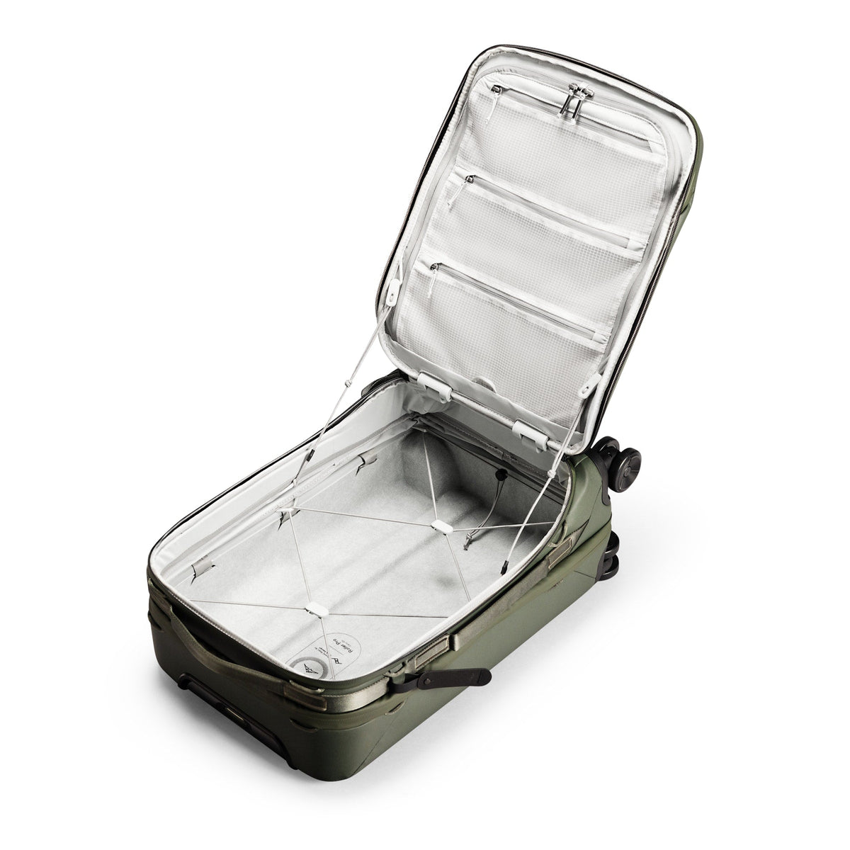 Peak Design Roller Pro 34L in Sage — interior view