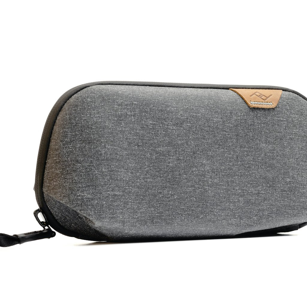 Peak Design Small Tech Pouch in Charcoal — detail view # color_Charcoal