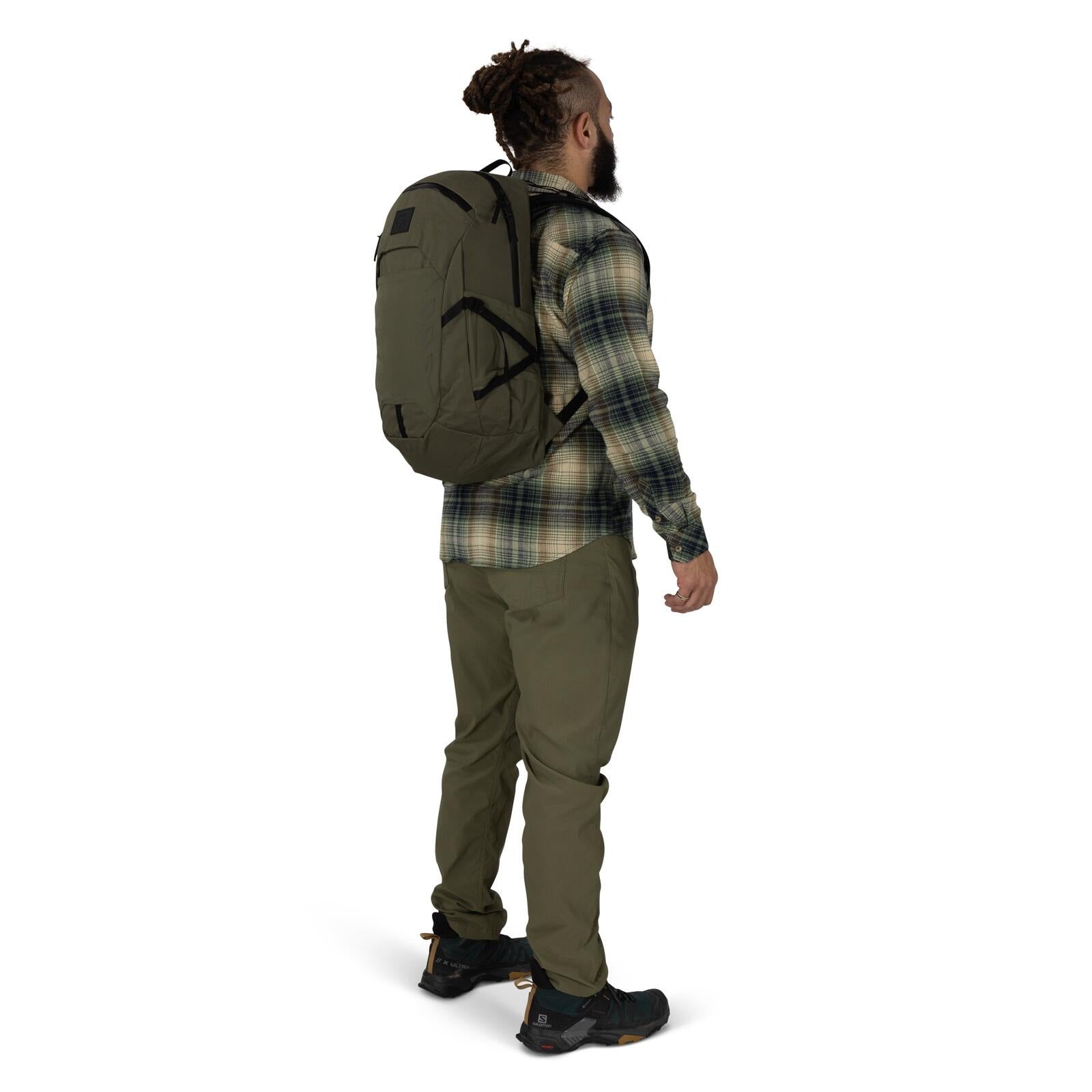 Osprey Talon 22 VSN Laptop Backpack 22L in Earl Grey — lifestyle 2