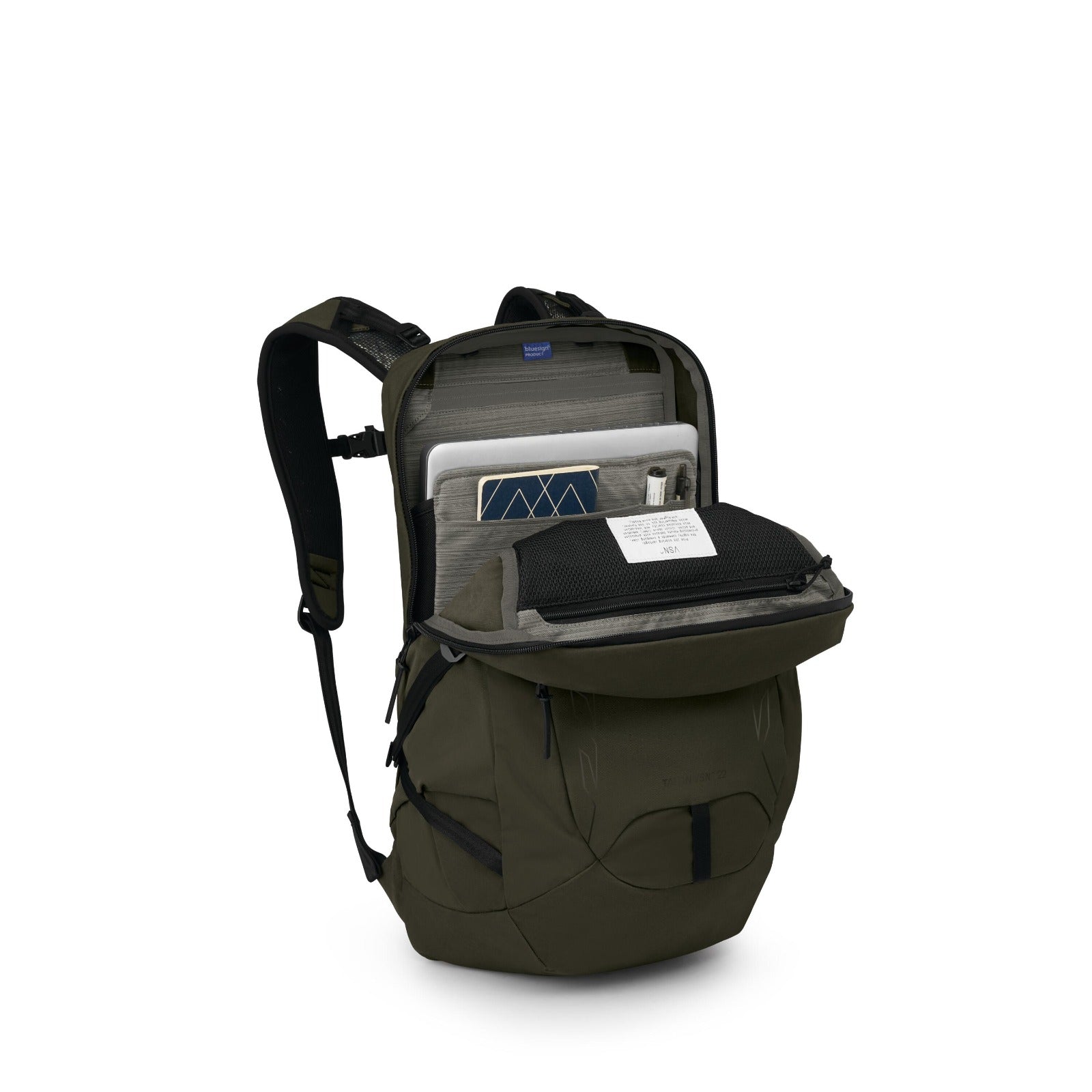 Osprey Talon 22 VSN Laptop Backpack 22L in Earl Grey — angle view 4