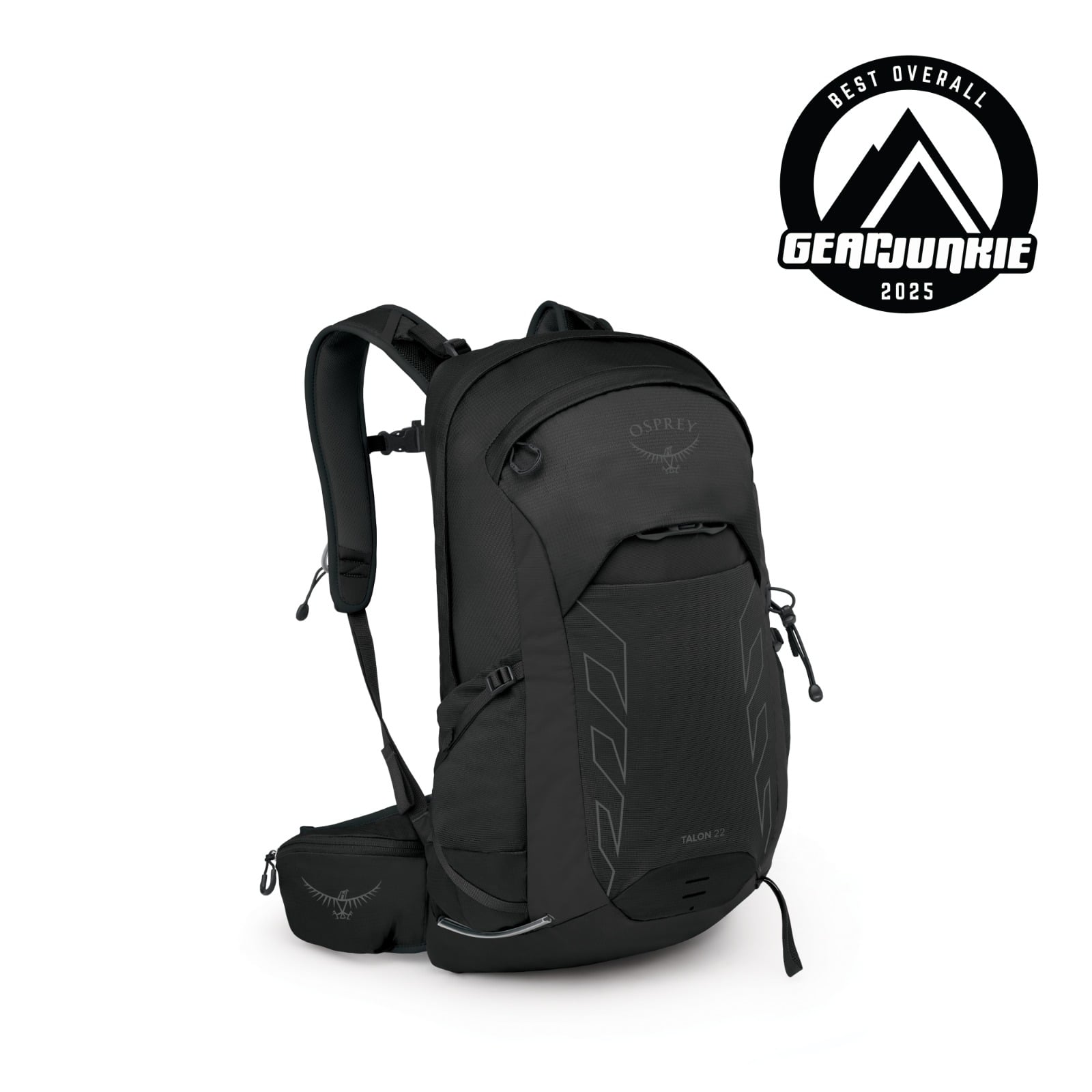 Osprey Talon 22 Hiking Backpack 22L in Black Coal Grey — front view
