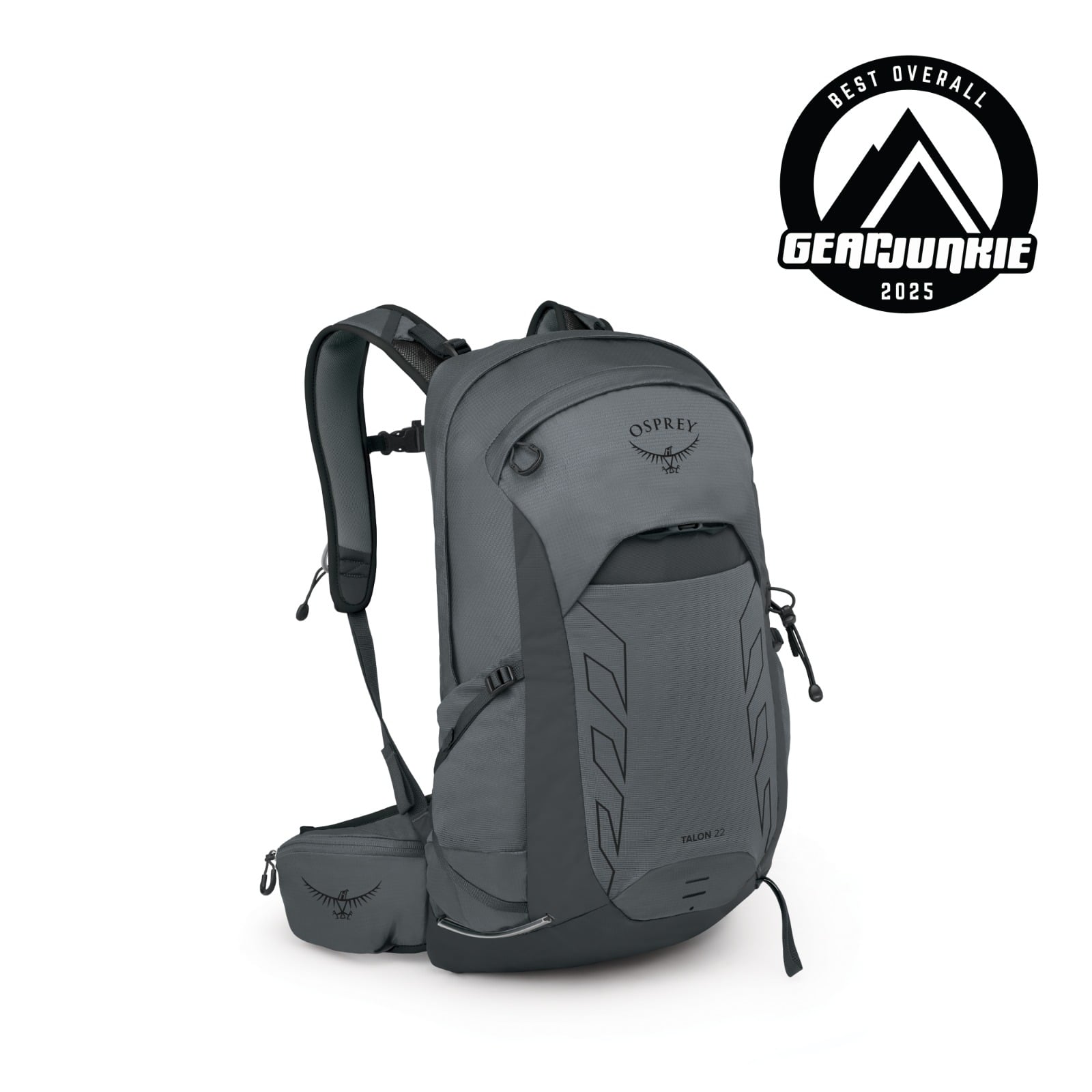 Osprey Talon 22 Hiking Backpack 22L in Phantom Grey/Dark Charcoal — front view