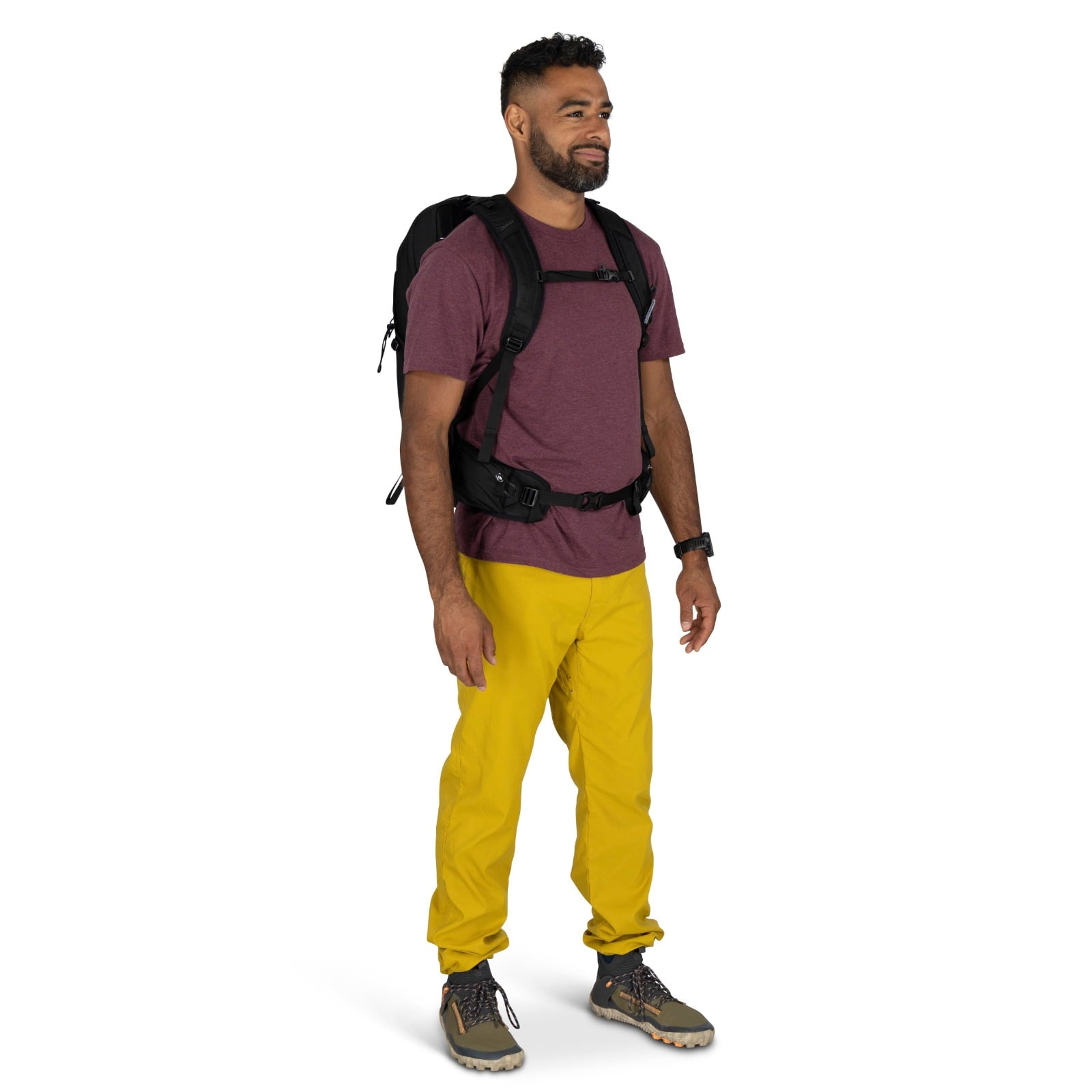 Osprey Talon 22 Hiking Backpack 22L in Black Coal Grey — lifestyle