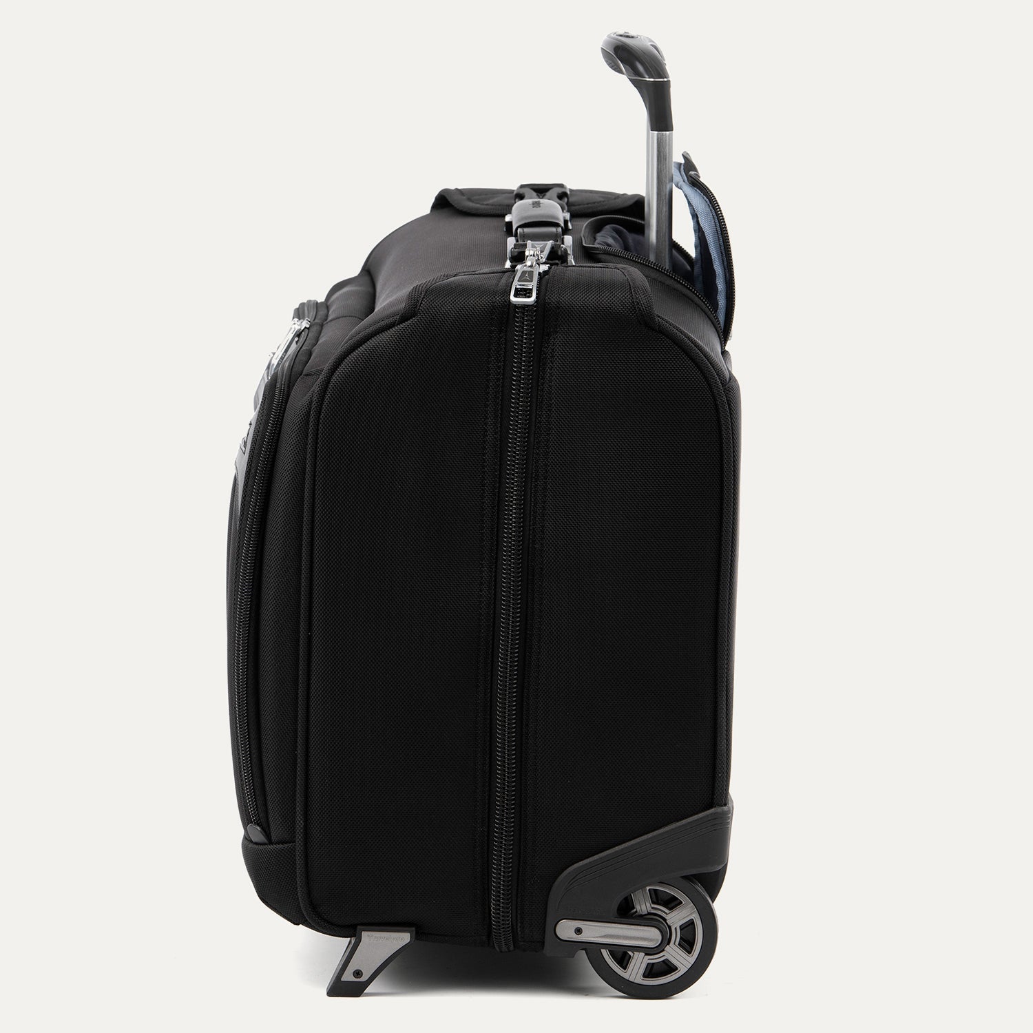 Travelpro Platinum Elite Carry-On Rolling Garment Bag in Shadow Black — angle view 3