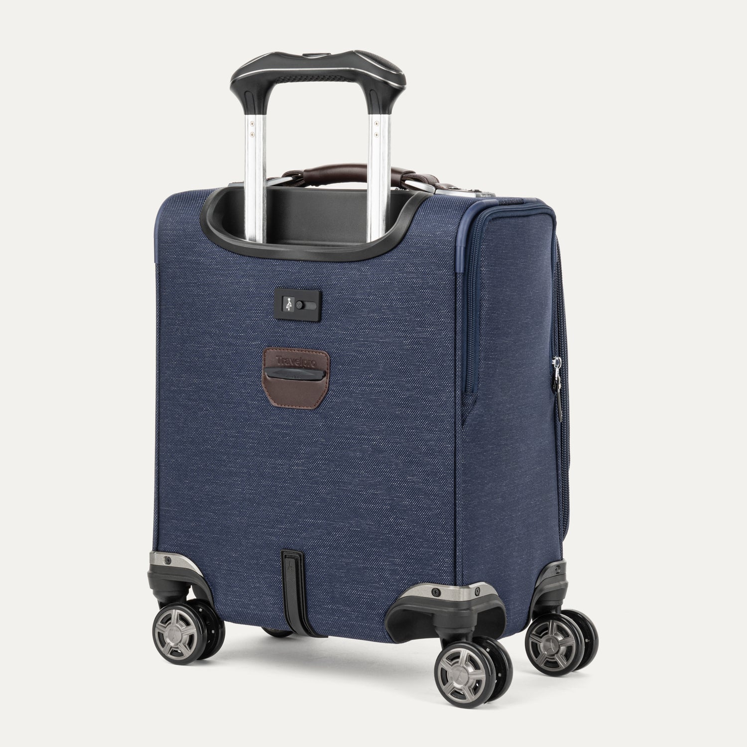 Travelpro Platinum Elite Carry-On Spinner Tote in True Navy — back view
