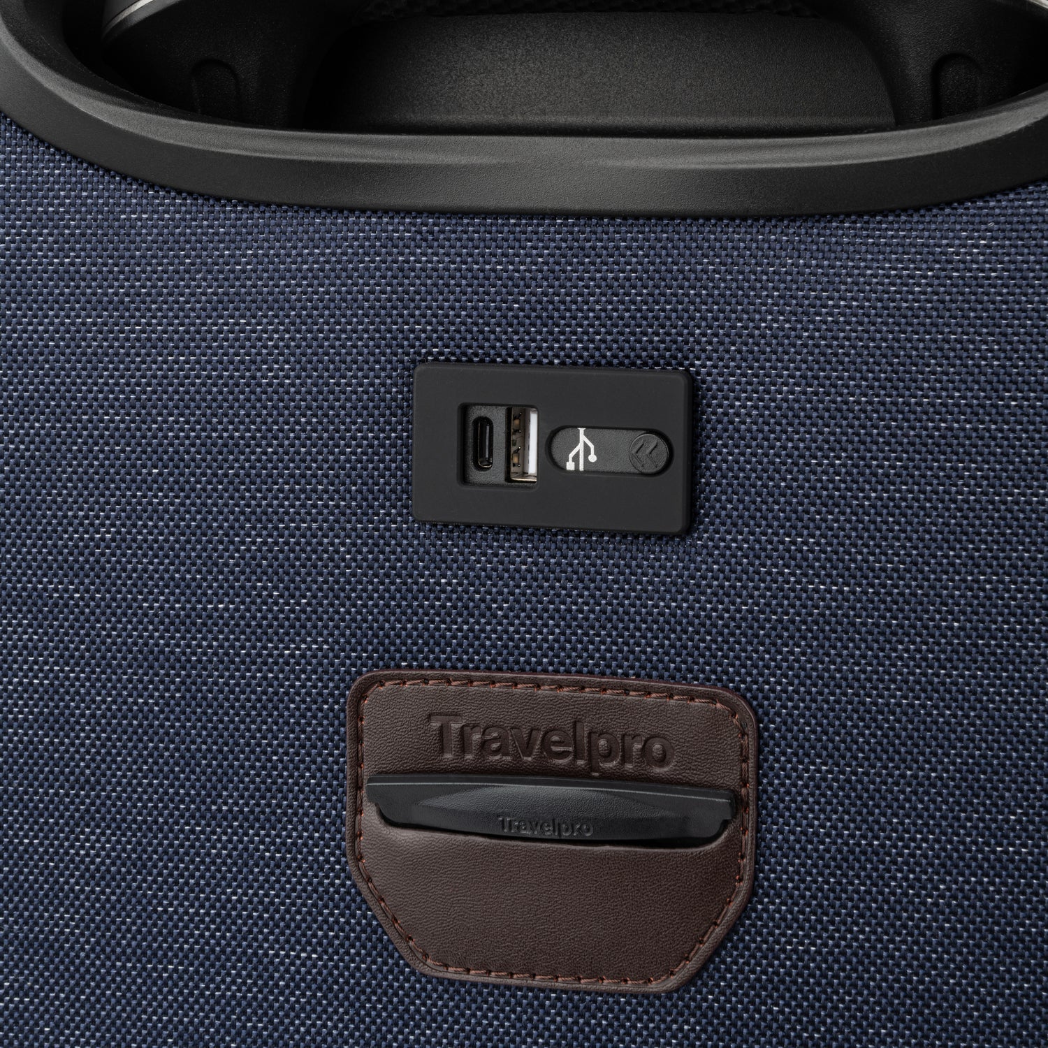 Travelpro Platinum Elite Carry-On Spinner Tote in True Navy — detail view 2