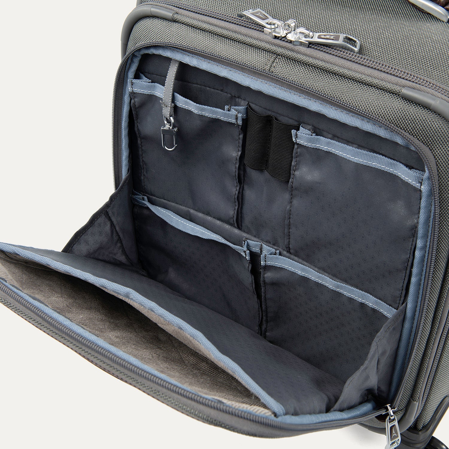 Travelpro Platinum Elite Carry-On Spinner Tote in Vintage Grey — interior view 2