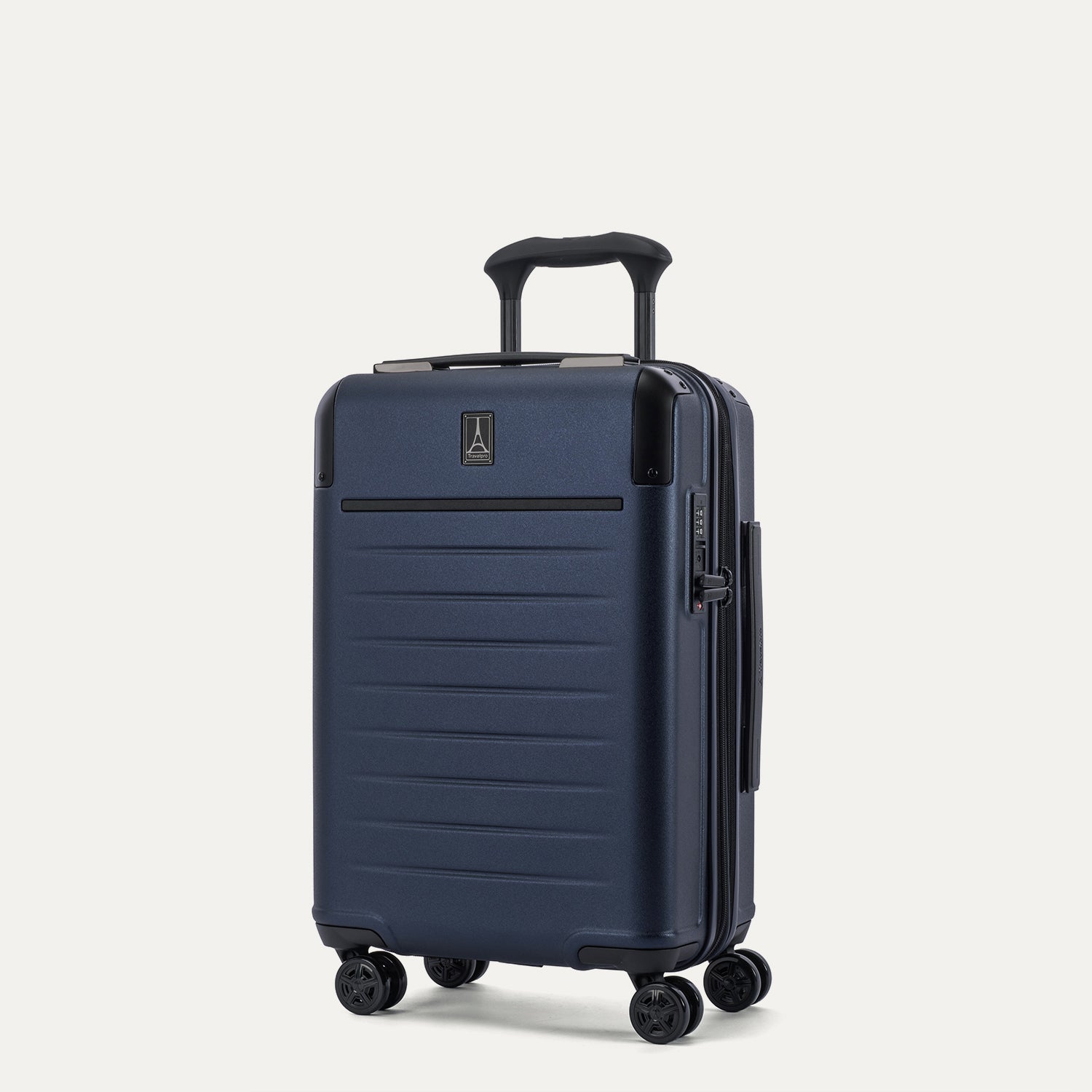 Travelpro Platinum Elite Hardside Compact Carry-On Expandable Spinner in Aviator Navy — angle view 1