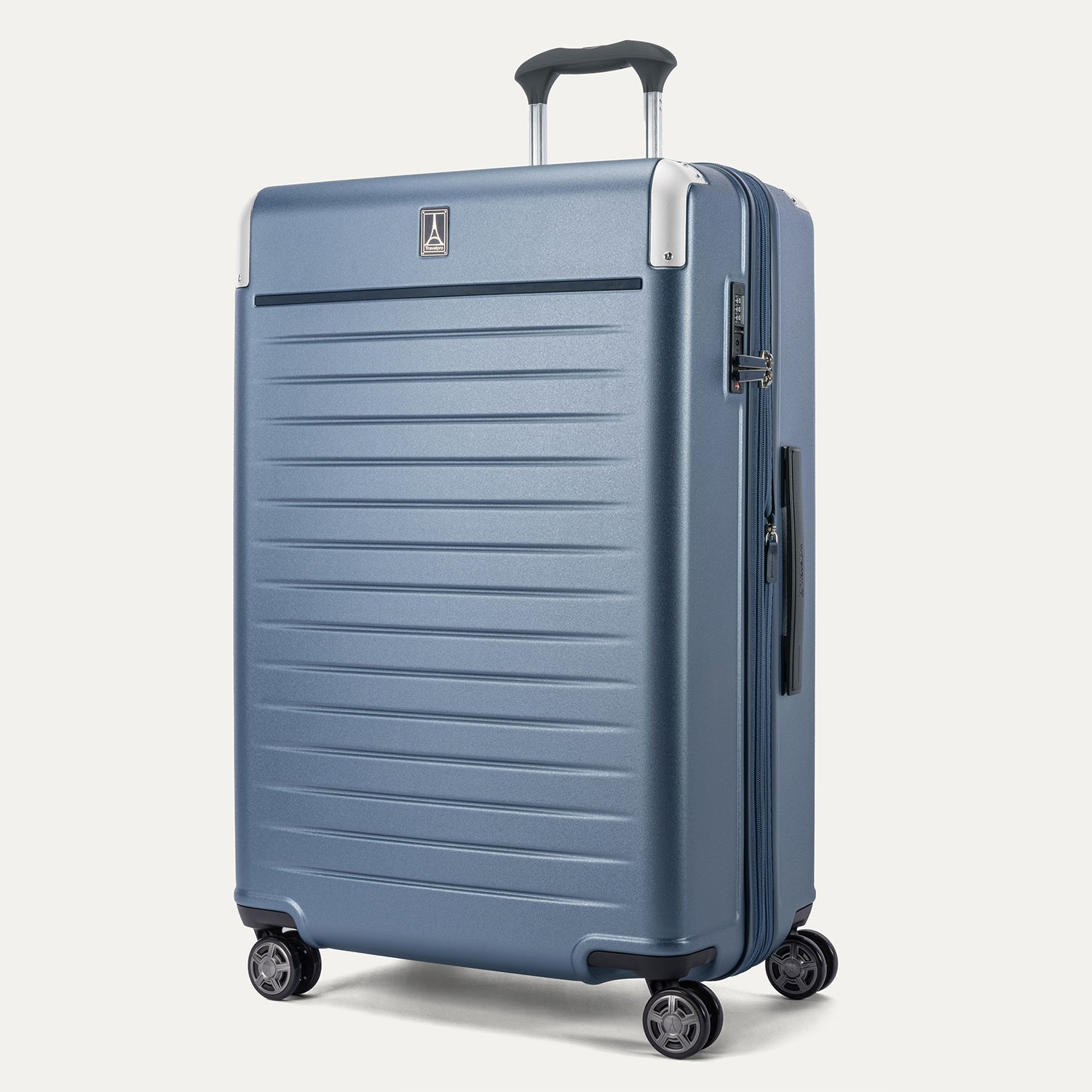 Travelpro Platinum Elite Hardside Large Check-In Expandable Spinner in Dark Sky Blue — angle view 1