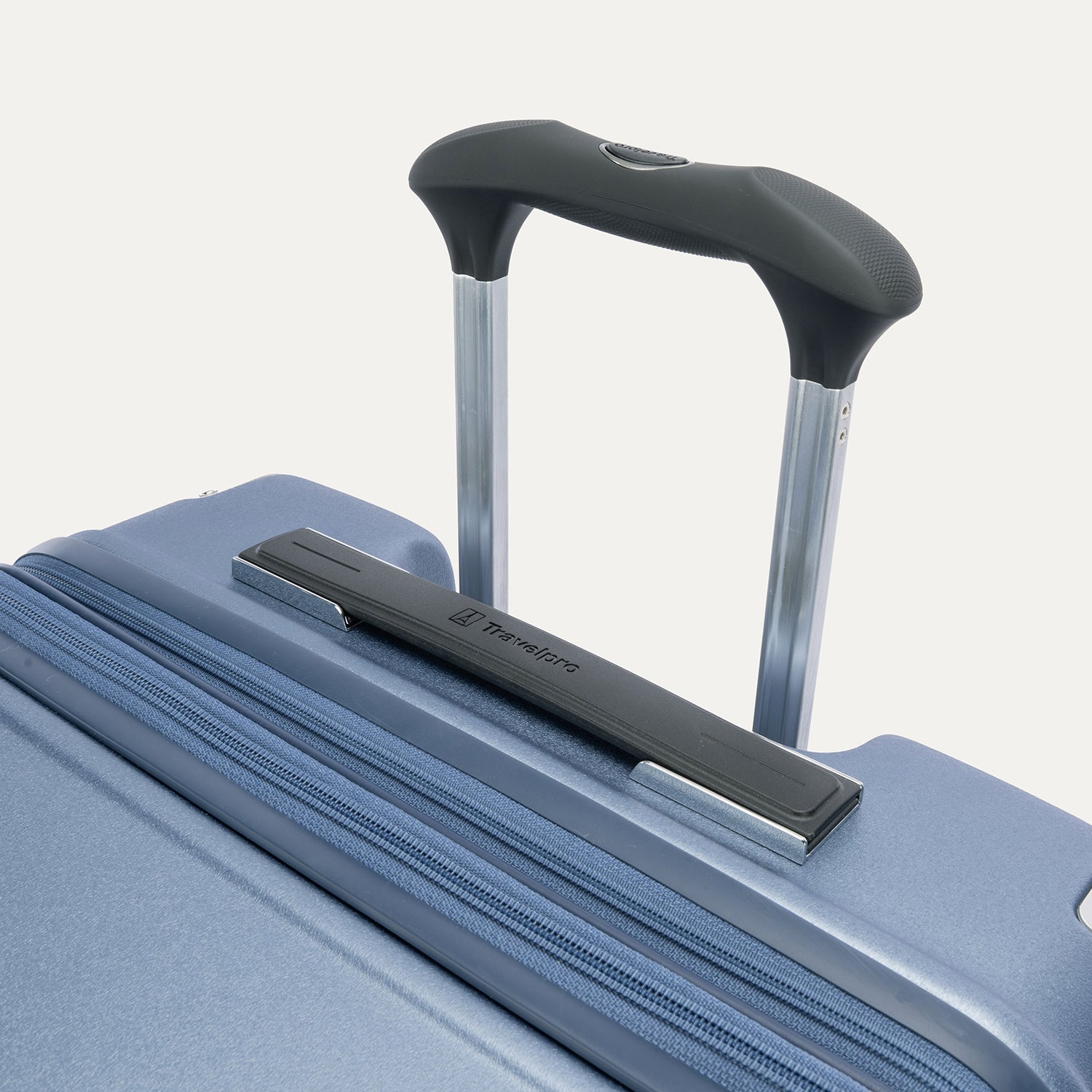 Travelpro Platinum Elite Hardside Large Check-In Expandable Spinner in Dark Sky Blue — detail view