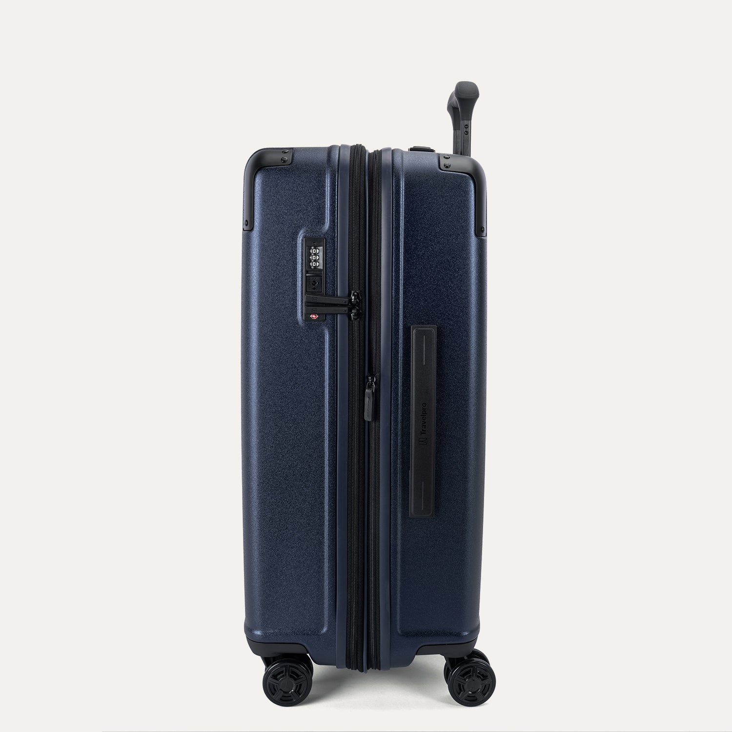 Travelpro Platinum Elite Hardside Medium Check-In Expandable Spinner in Aviator Navy — angle view 4