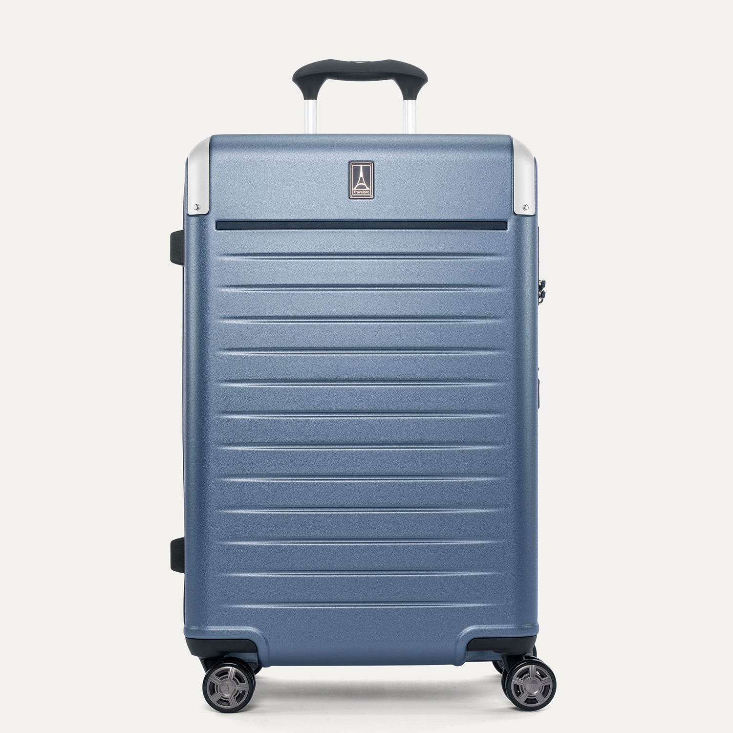 Travelpro Platinum Elite Hardside Medium Check-In Expandable Spinner in Dark Sky Blue — front view