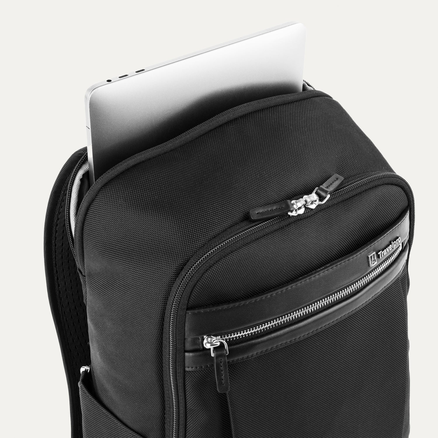 Travelpro Platinum Elite Slim Backpack in Black — interior view 3