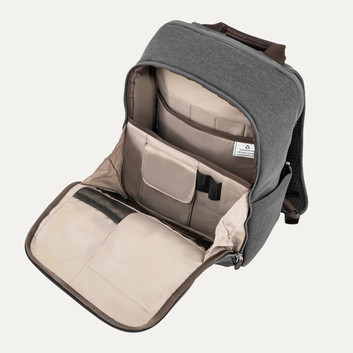Travelpro Platinum Elite Slim Backpack in Vintage Grey — interior view 2