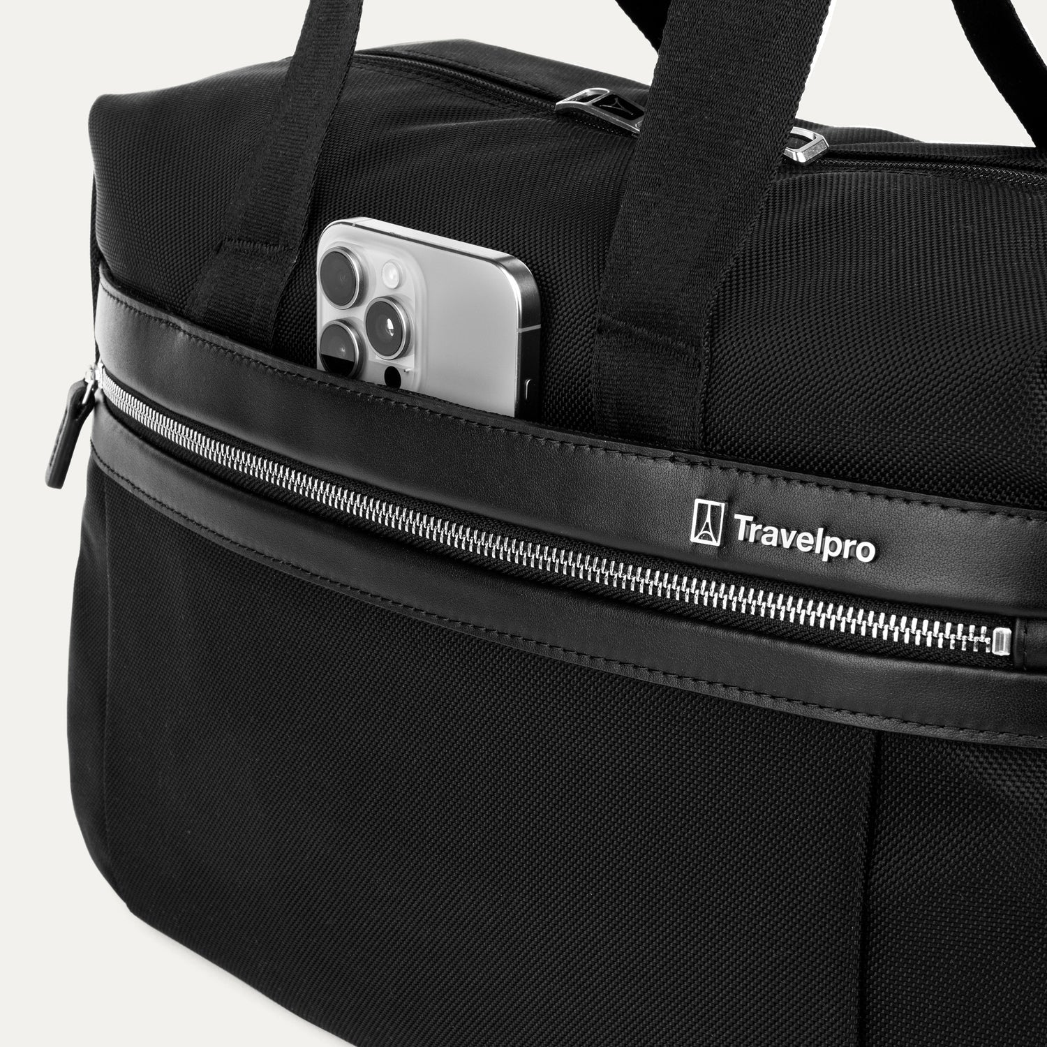 Travelpro Platinum Elite UnderSeat Tote in Black — detail view 2