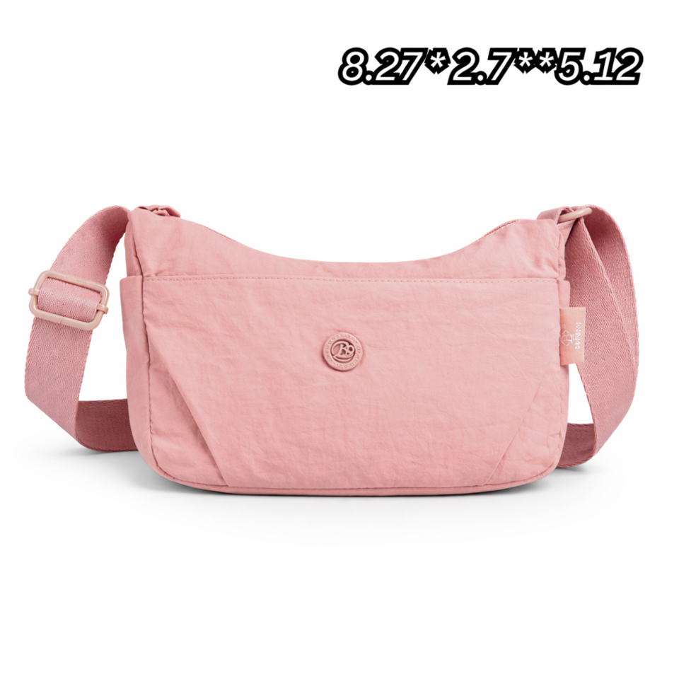 BoBo Crossbody Bag in Meat Pink - nylon