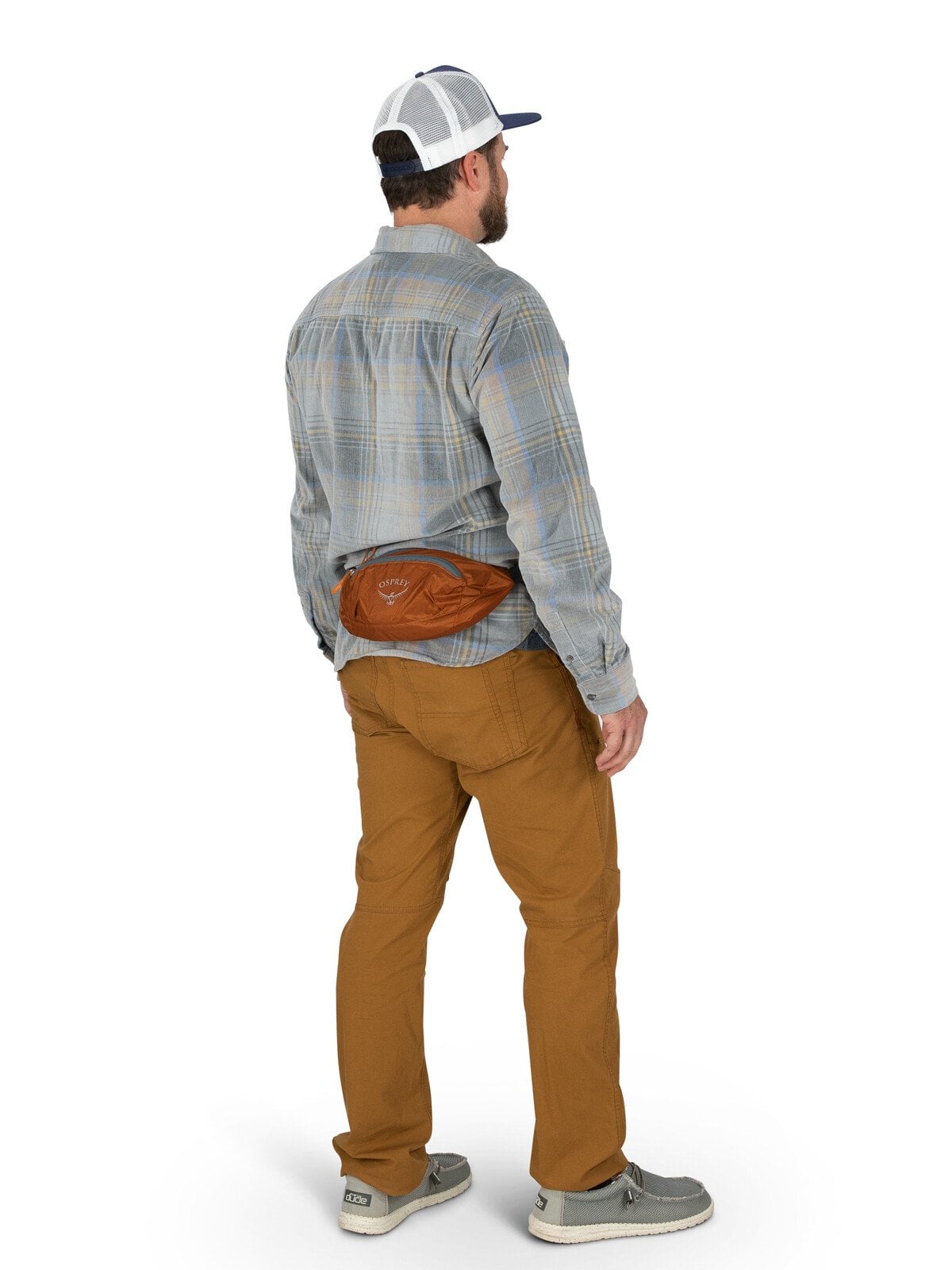 Osprey Ultralight Stuff Waist Pack 2L in Toffee Orange — lifestyle 2