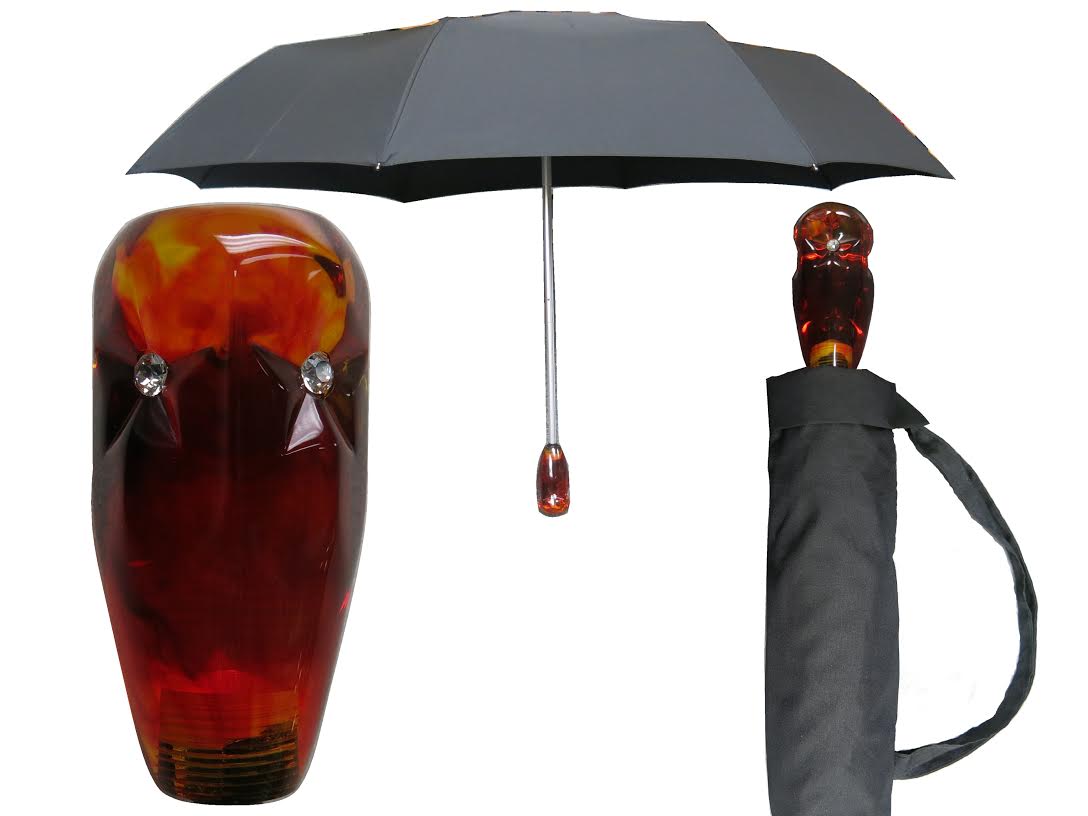 Vista 9018 Amber Star Swarovski Umbrella in Amber — front view