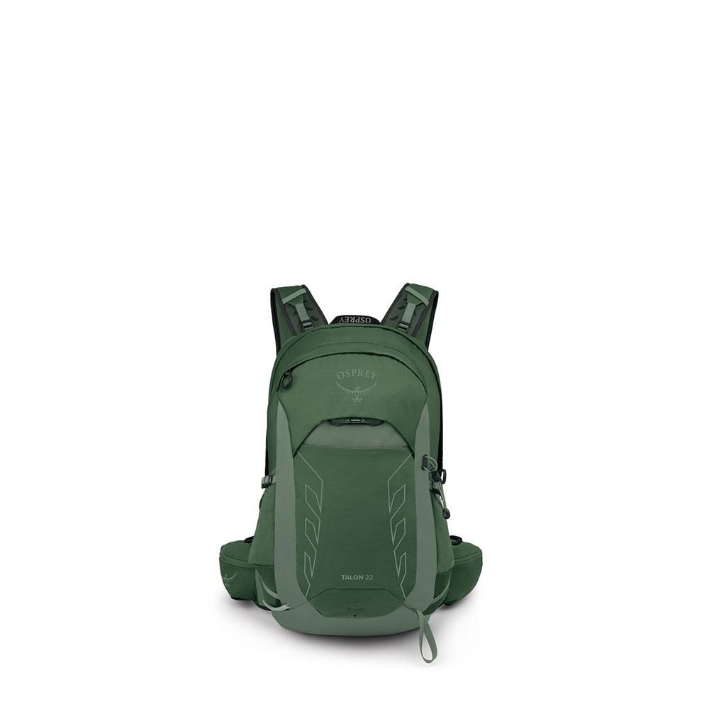 Osprey Talon 22 Extended Fit Hiking Backpack 22L in Green Canopy/Pine Leaf — front view