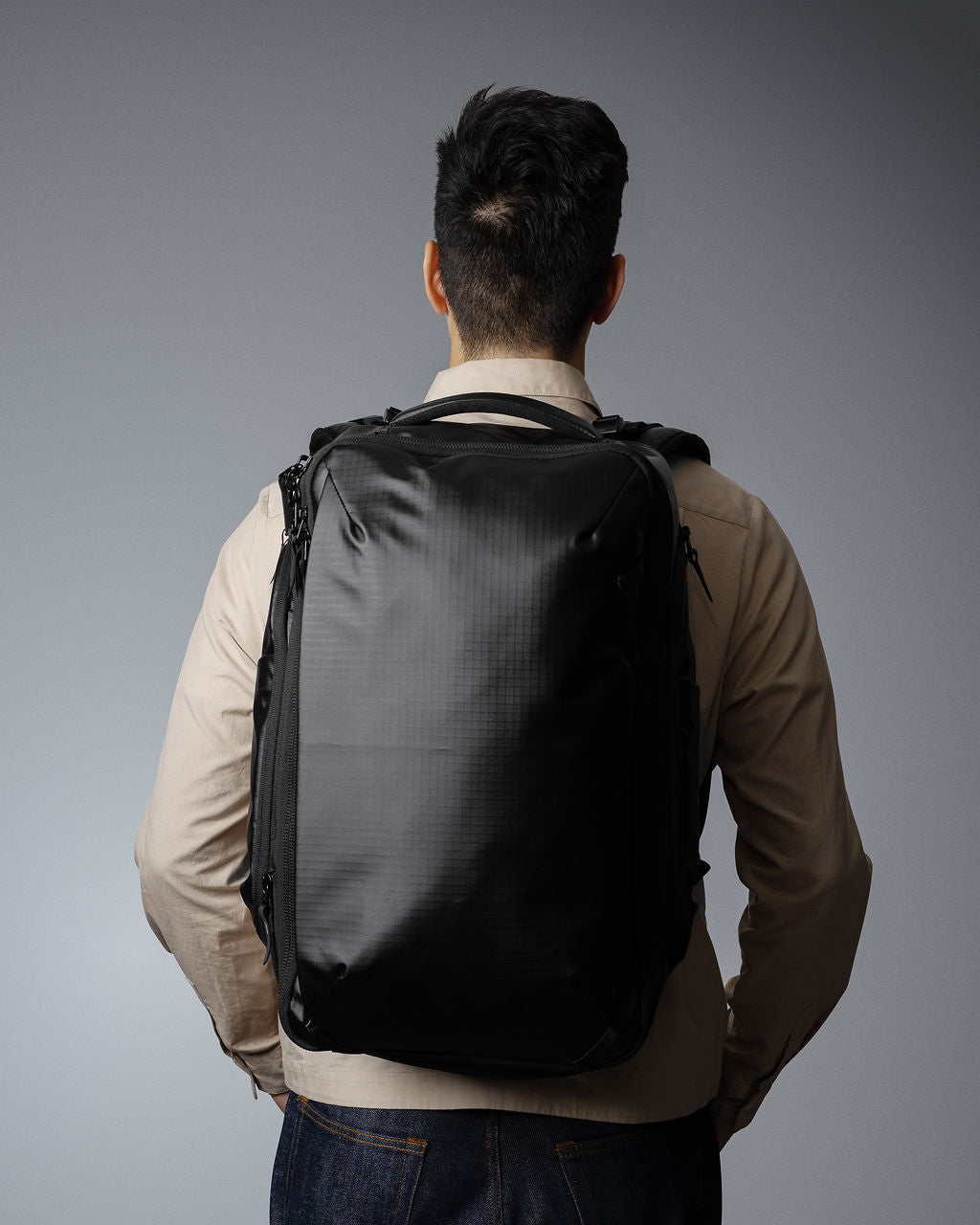 VRSA Travel Backpack 32L in TPU Gloss — lifestyle