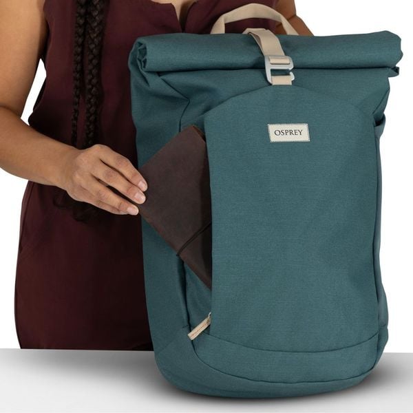 Osprey Arcane Roll Top Backpack 24L in Cascade Blue Heather — detail view 7