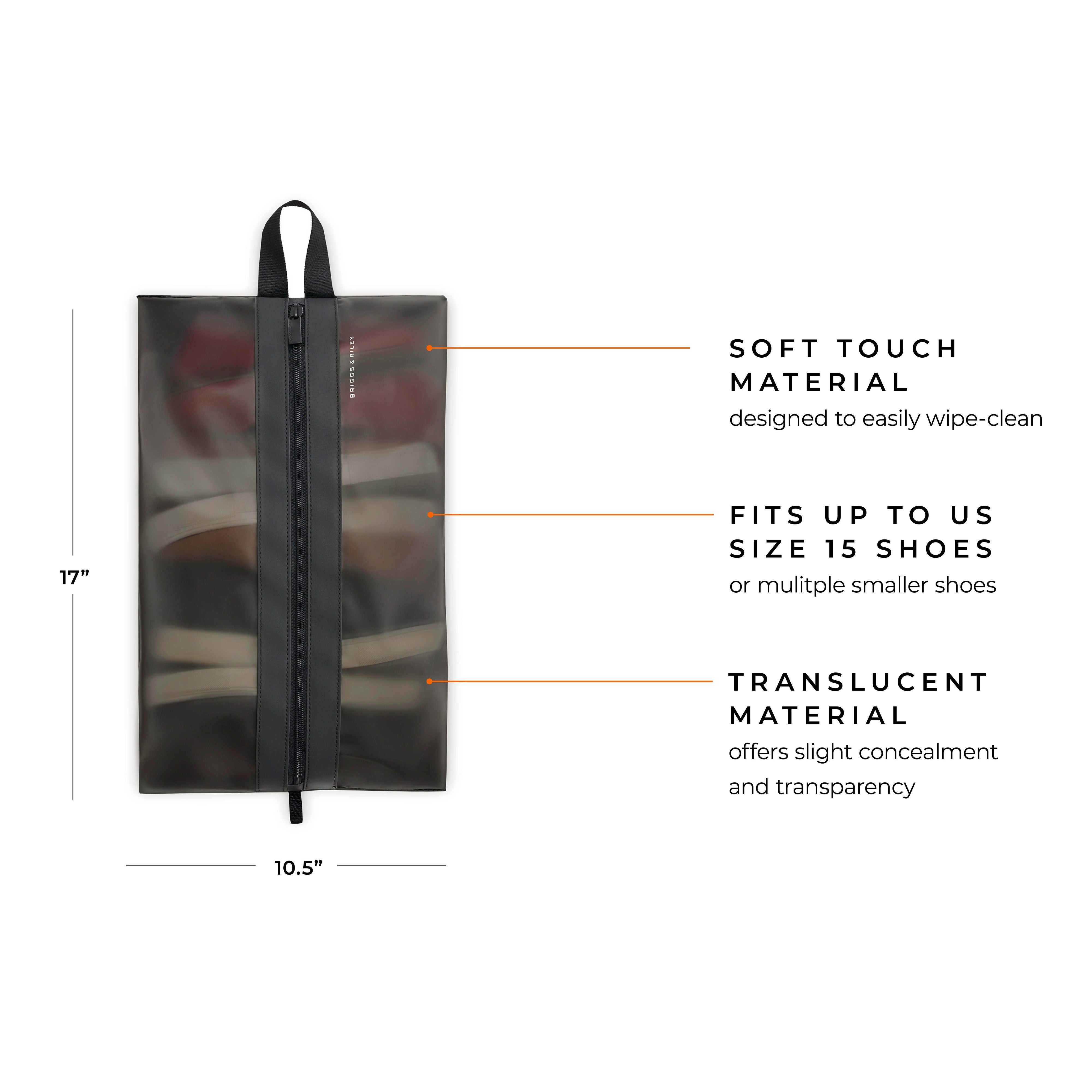 Briggs & Riley Translucent Shoe Pouch - Black