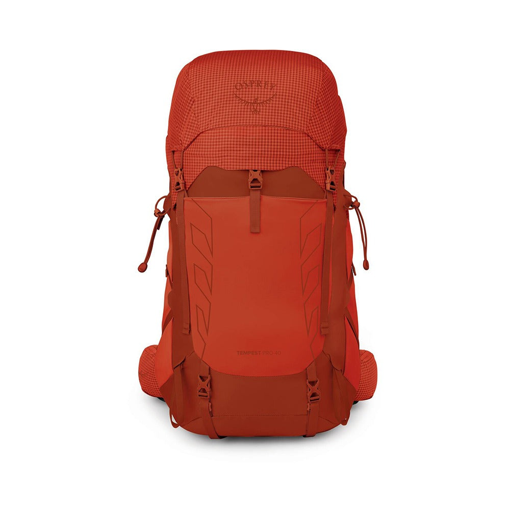 Osprey Tempest Pro 40 Women's Hiking Backpack 40L in Mars Orange — angle view 5