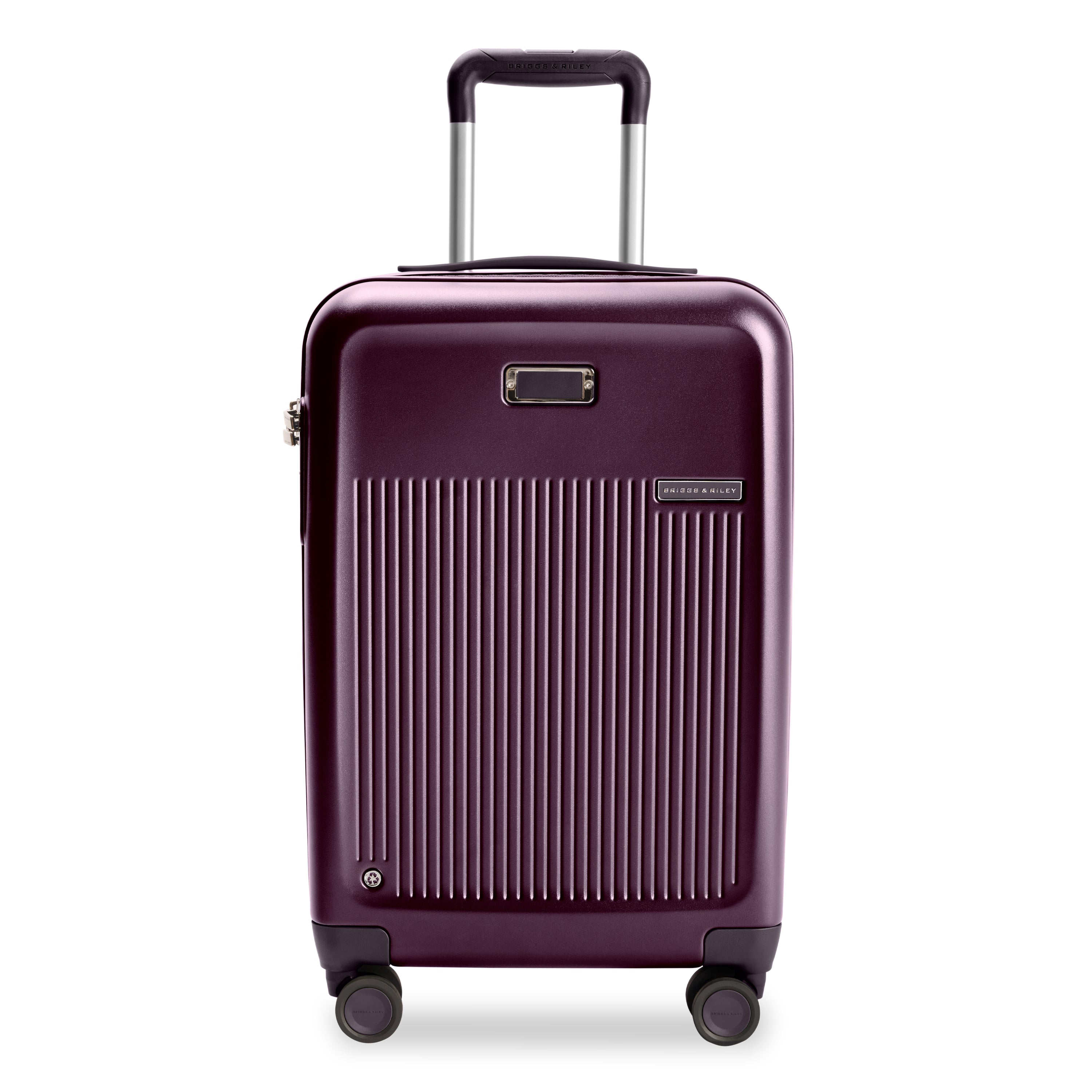 Briggs & Riley Sympatico Essential 22" Carry-On Expandable Spinner in Plum — front view # color_Plum