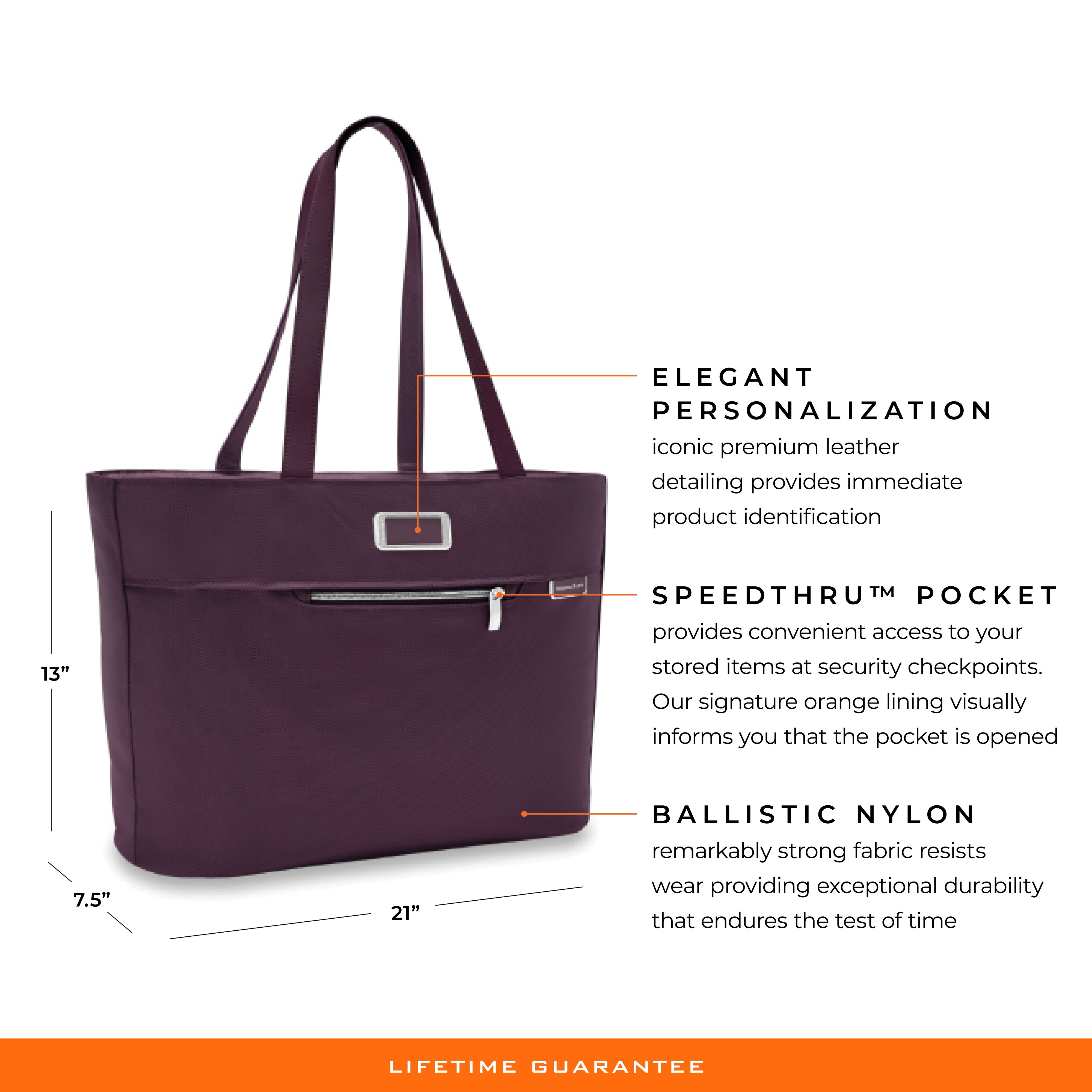 Briggs & Riley Baseline Traveler Tote - Plum
