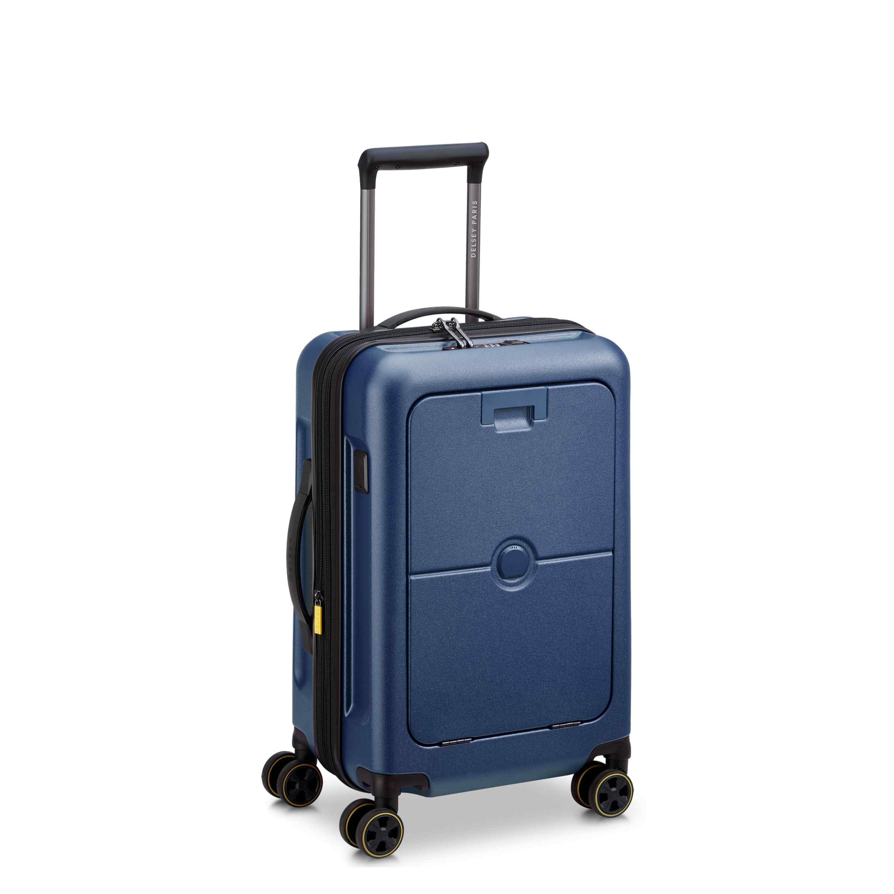 Delsey Turenne 2.0 Expandable Carry-On with Laptop Pocket in Navy — front view # color_Navy