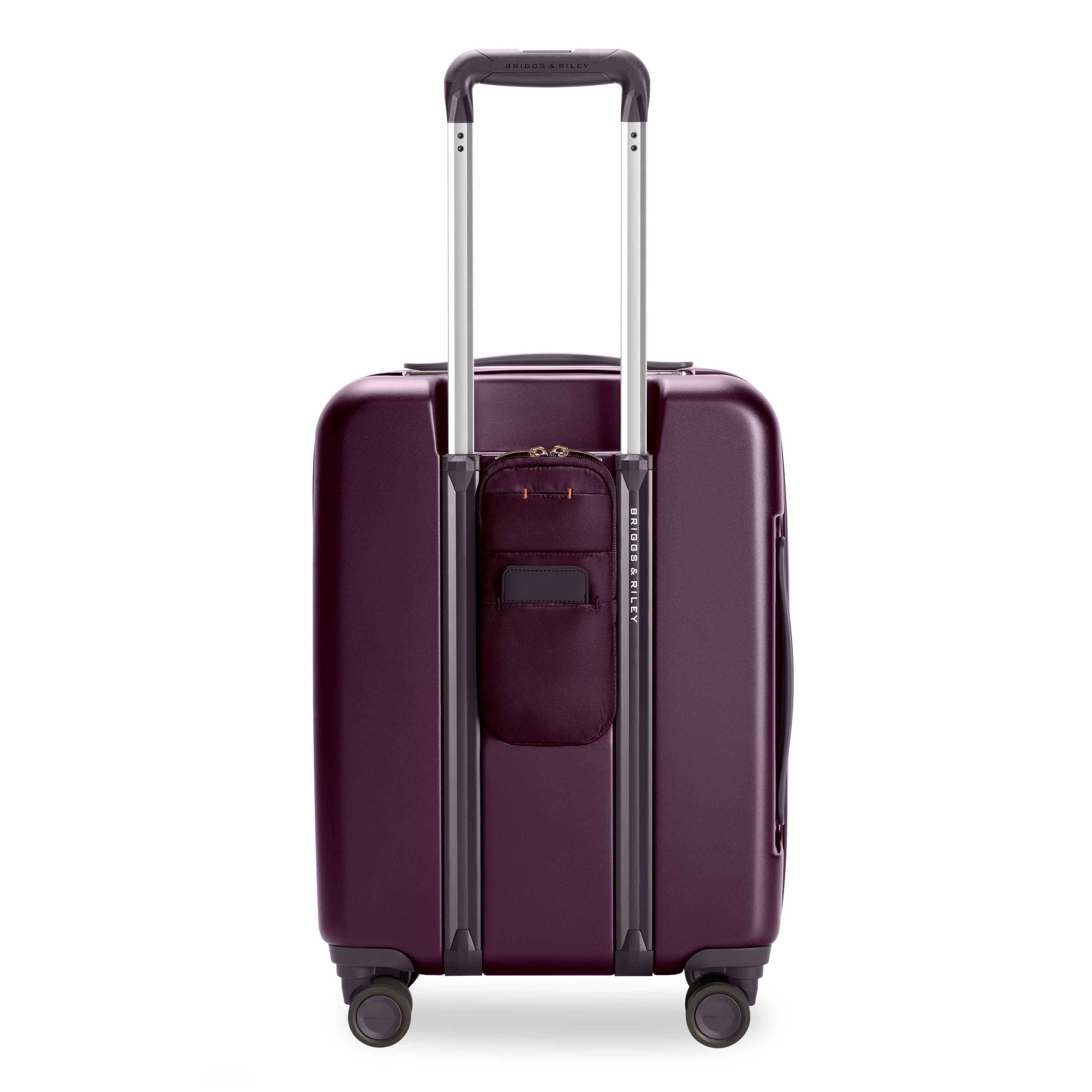 Briggs & Riley Sympatico Global 21" Carry-On Expandable Spinner in Plum — back view # color_Plum