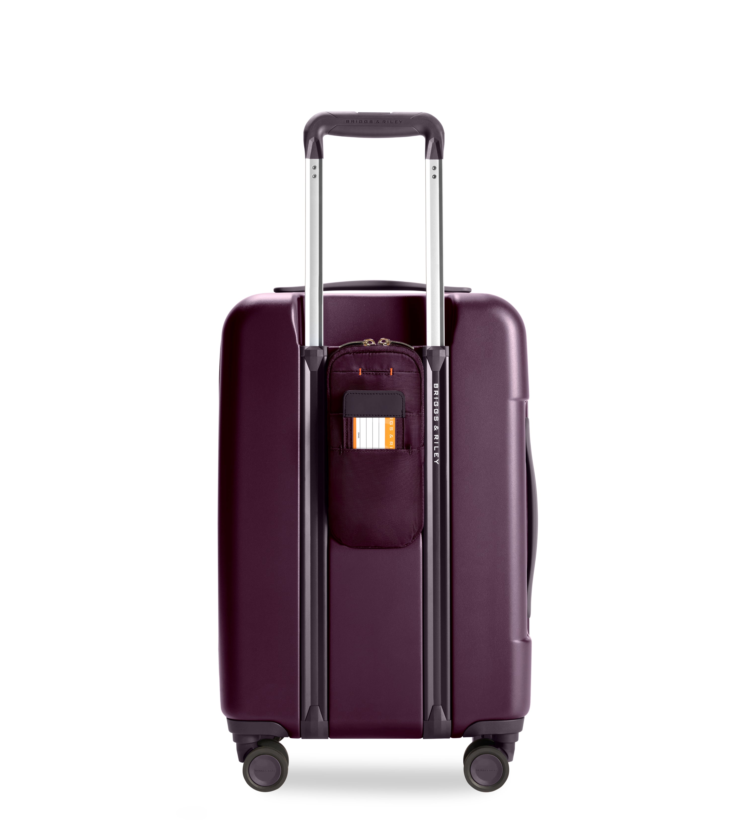 Briggs & Riley Sympatico Essential 22" Carry-On Expandable Spinner in Plum — back view 2 # color_Plum