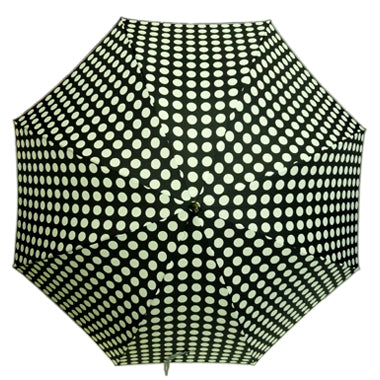 Vista 08009 Polka Dot Umbrella in Black — angle view 2