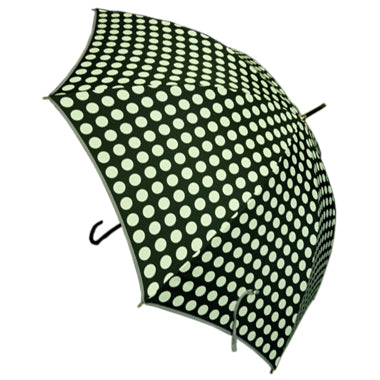 Vista 08009 Polka Dot Umbrella in Black — front view