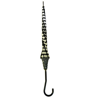 Vista 08009 Polka Dot Umbrella in Black — angle view 3